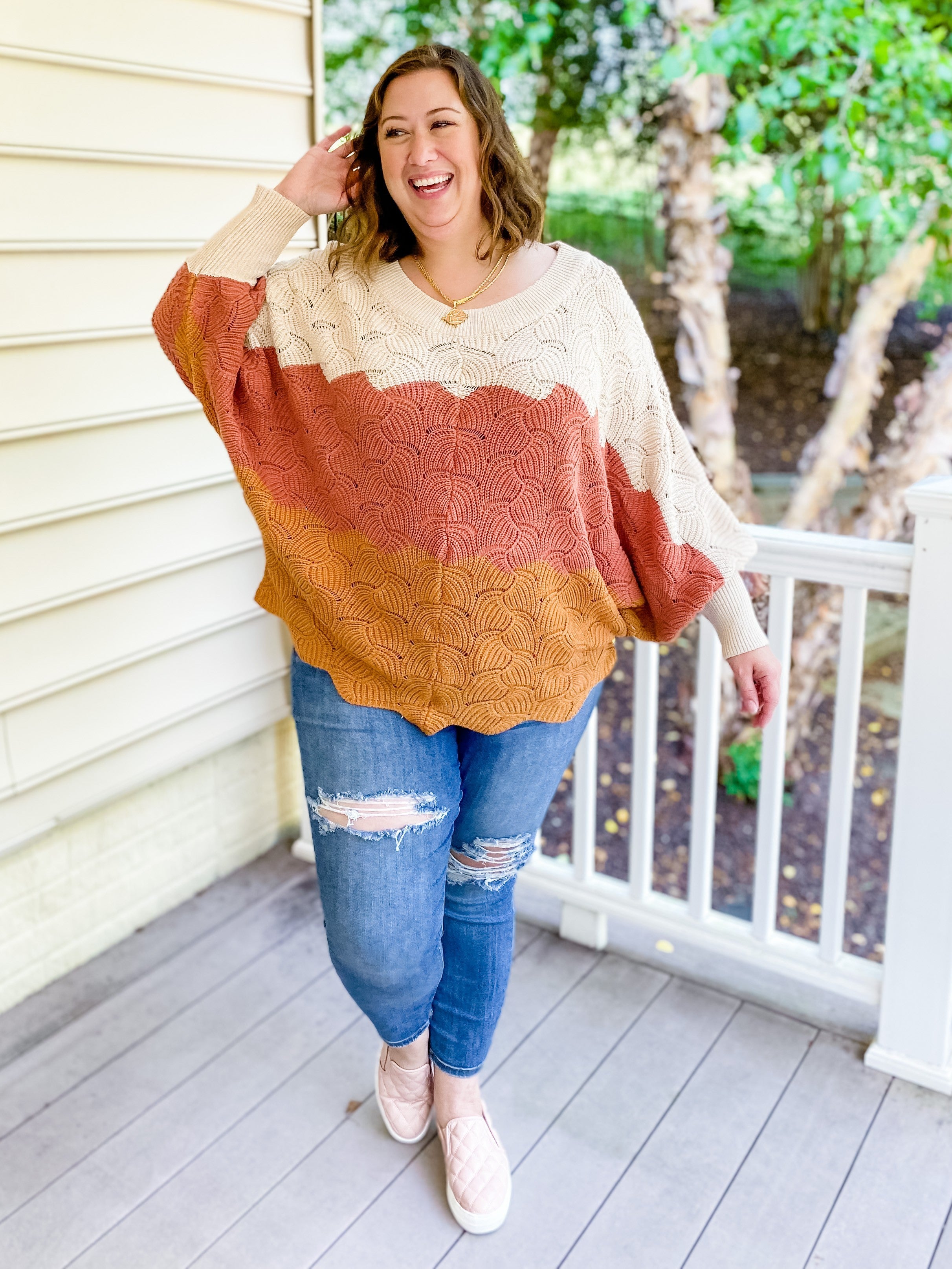 PLUS/REG Rust \u0026 Brick Color Block 