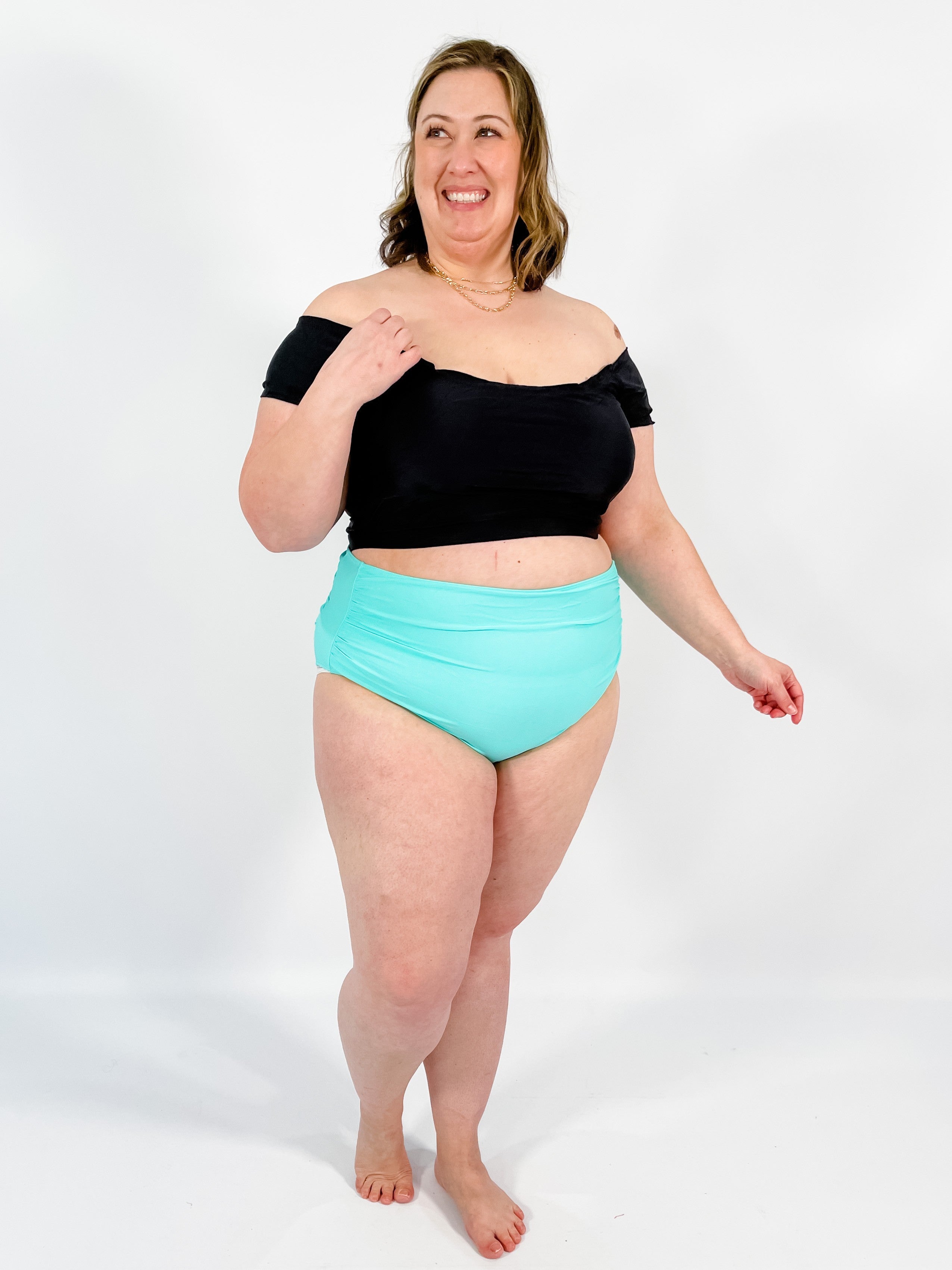 off the shoulder bikini top plus size