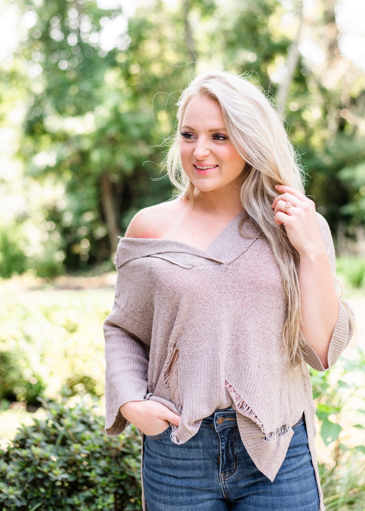 Distressed Hooded Sweater (Multiple Colors)