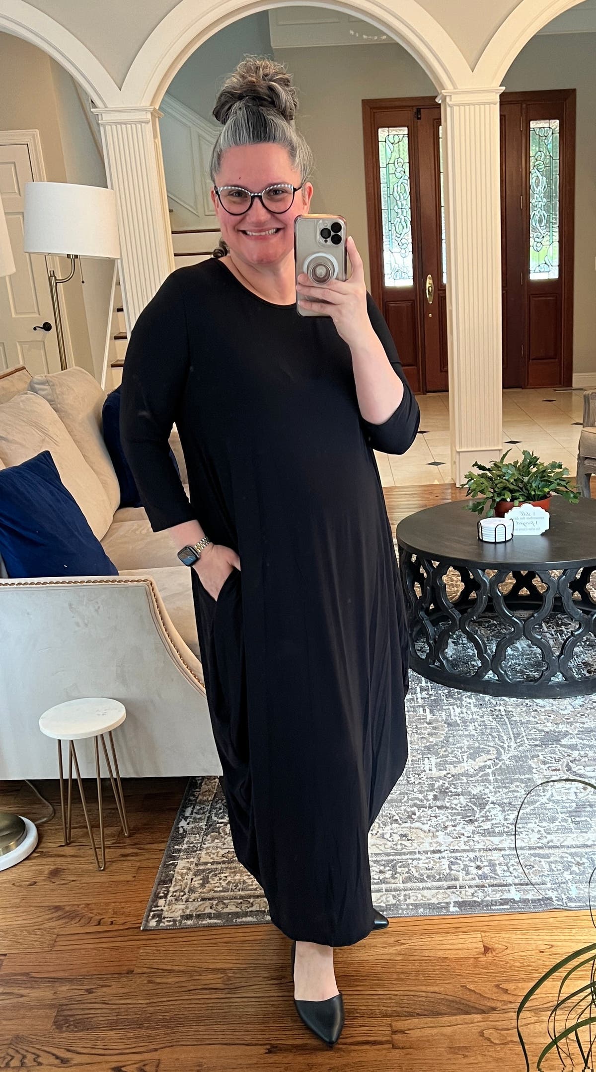 Fiona Bubble Hem Dress - Black | Frou-Frou Collection