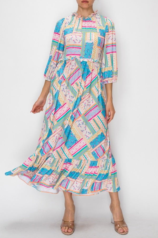 Fall Color Block Dress *Final Sale* | Frou-Frou Collection