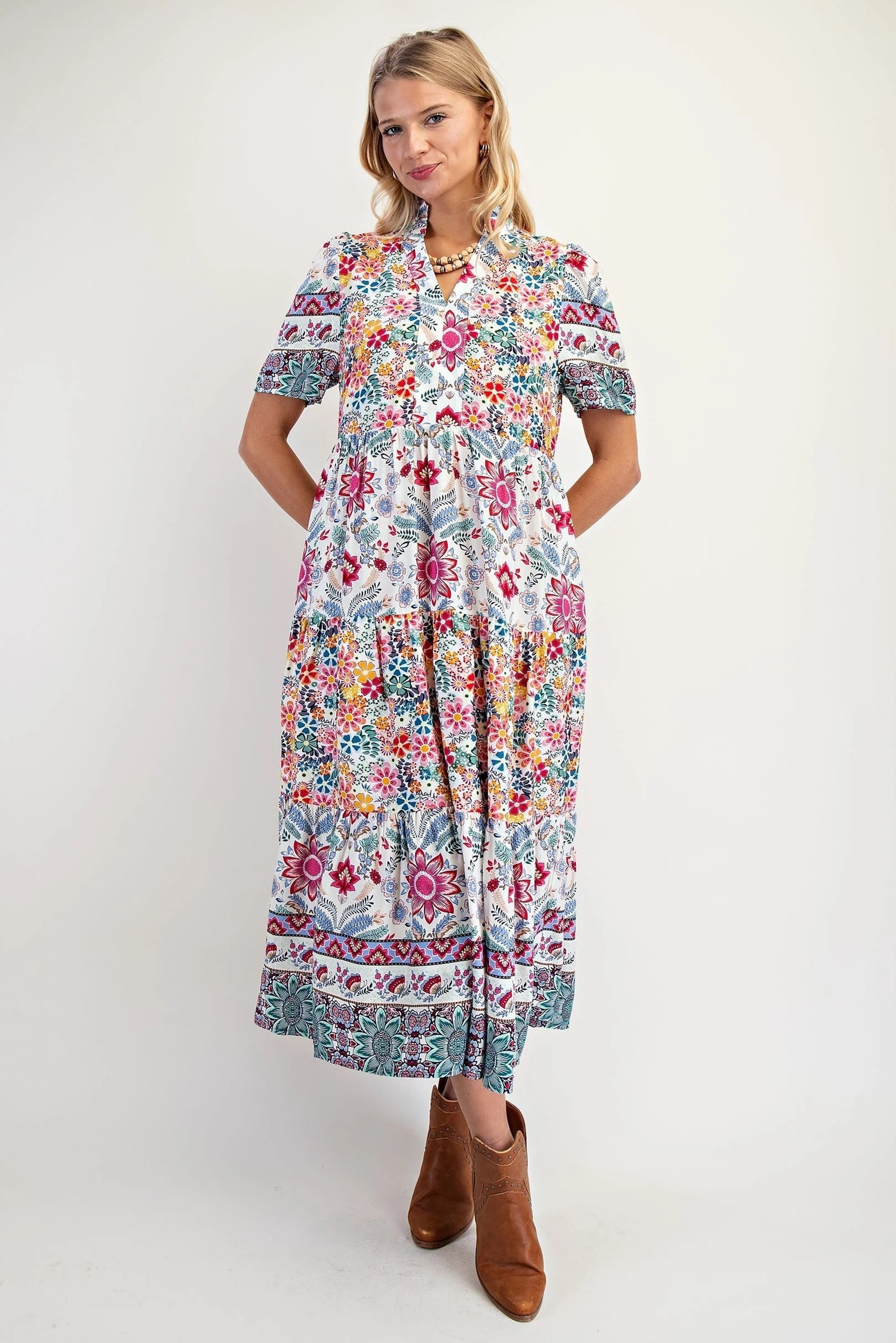 Fall Color Block Dress | Frou-Frou Collection