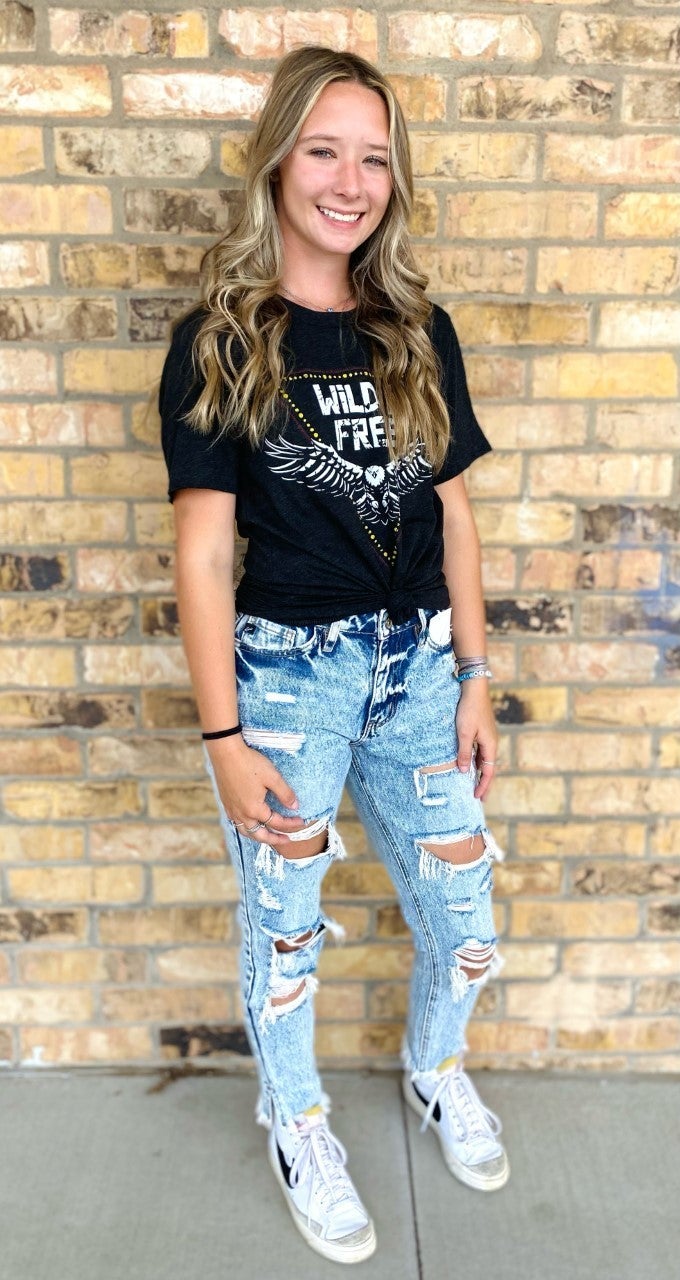 Acid-Wash Kancan Jeans *Final Sale 