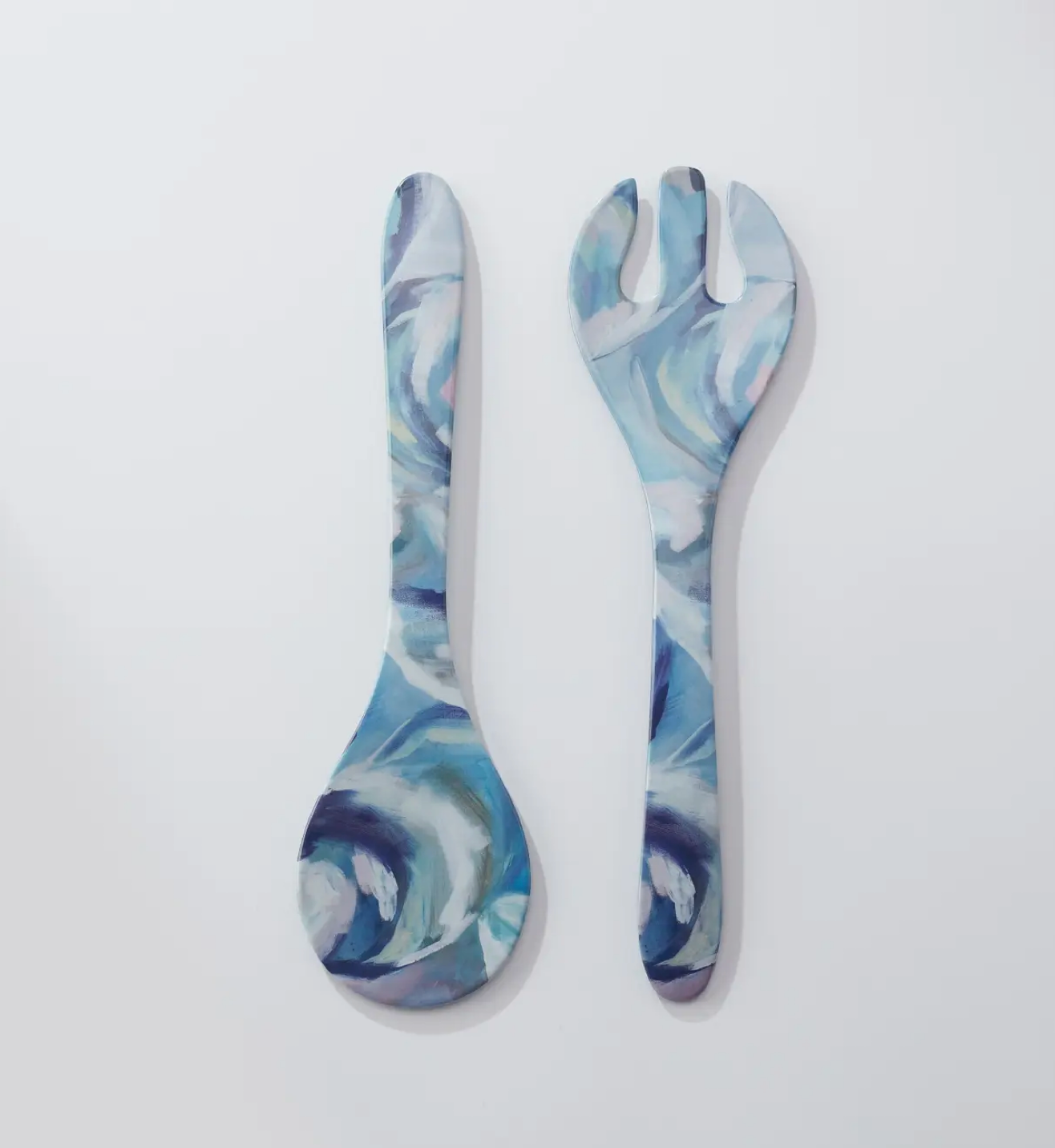 Salad Utensils - Flowing Shells - Thumbnail 2