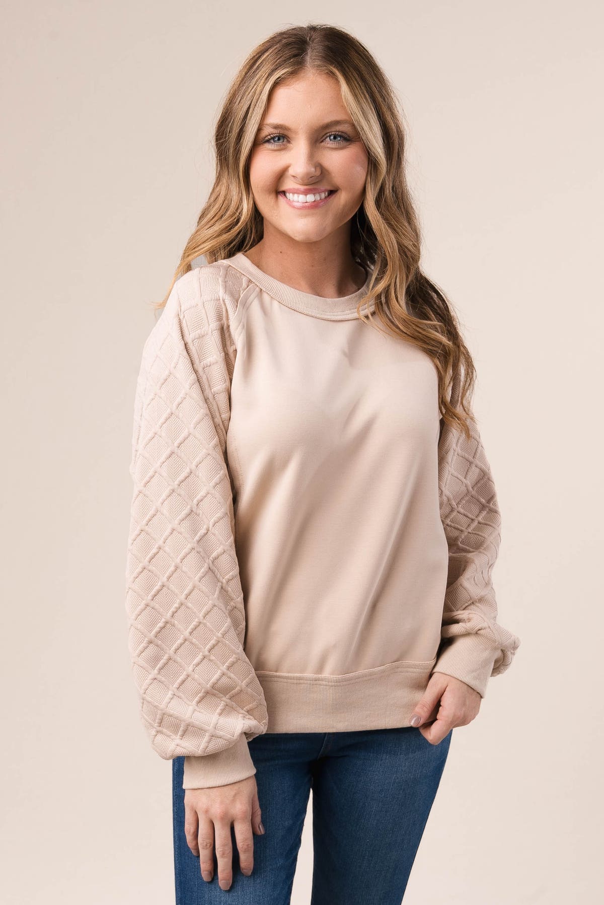 Mixed Knit Raw Seamed Pullover *Final Sale* | Glamour Farms  
