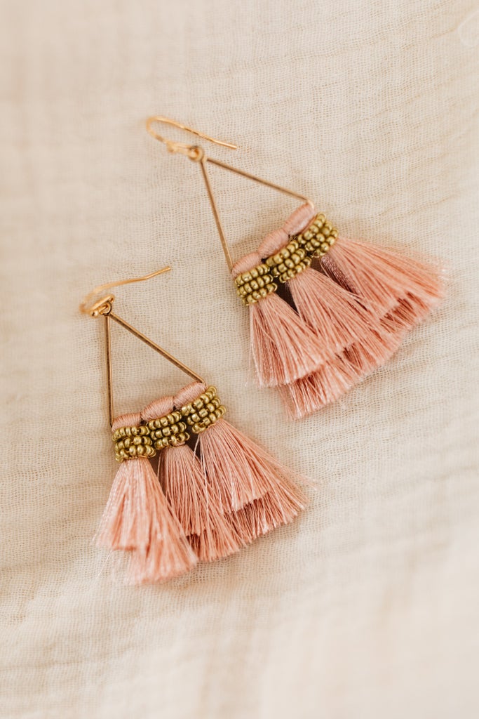 sku19643 | Triple Tassel Dangle Earrings