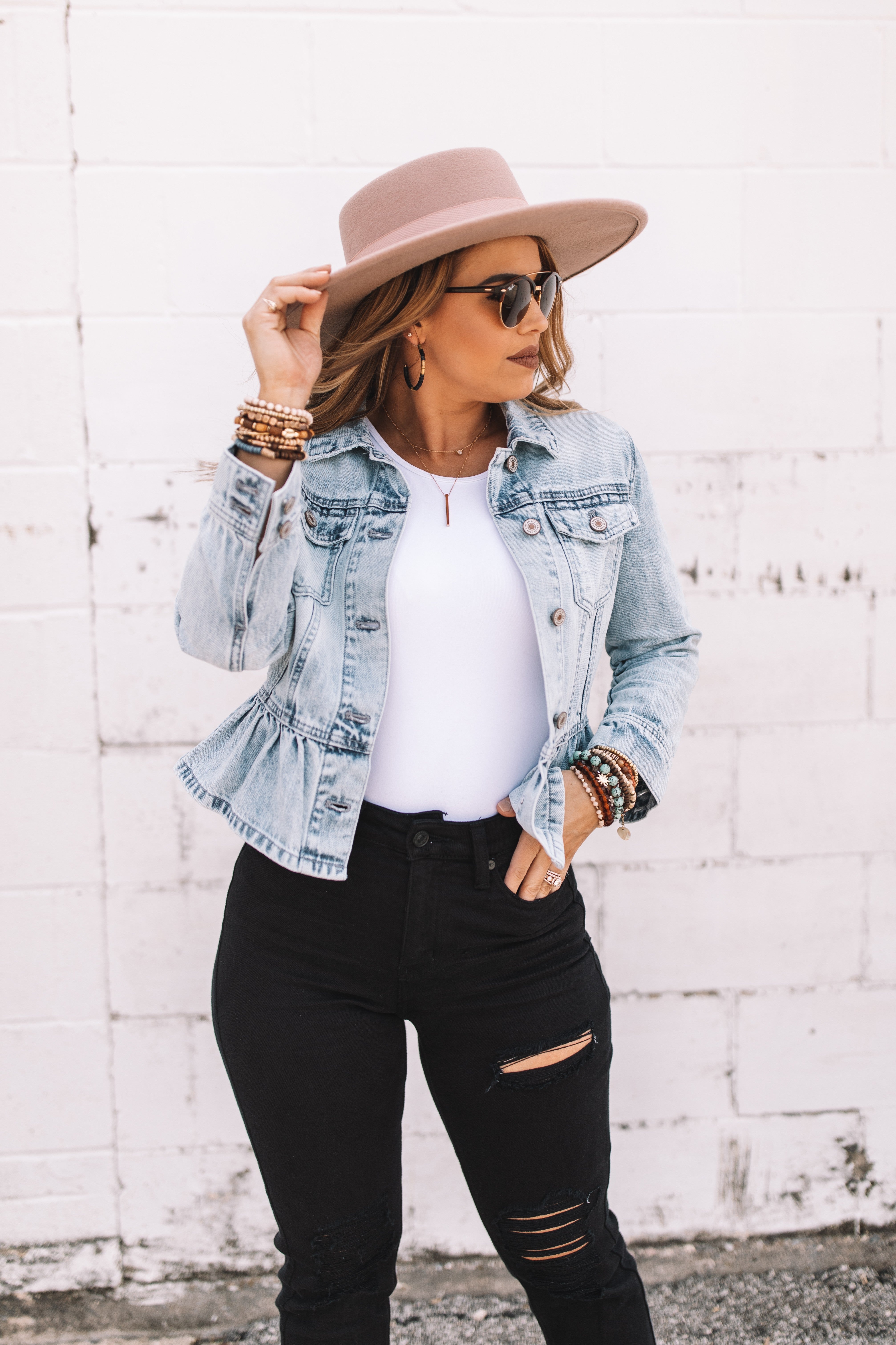 sku20391 | KanCan Peplum Denim Jacket 