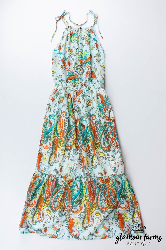 sku13114 | Floral And Paisley Maxi Dress