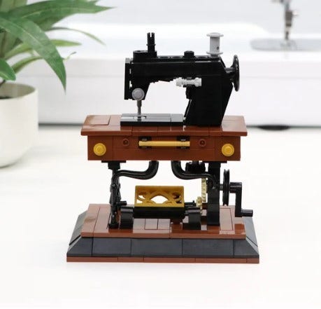 Vintage Sewing Machine Building Block Set - Sallie Tomato