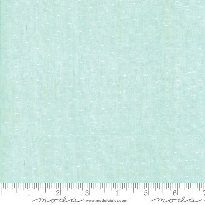 Bliss Dot by Bonnie Camille - White on Aqua 12405 12 Moda