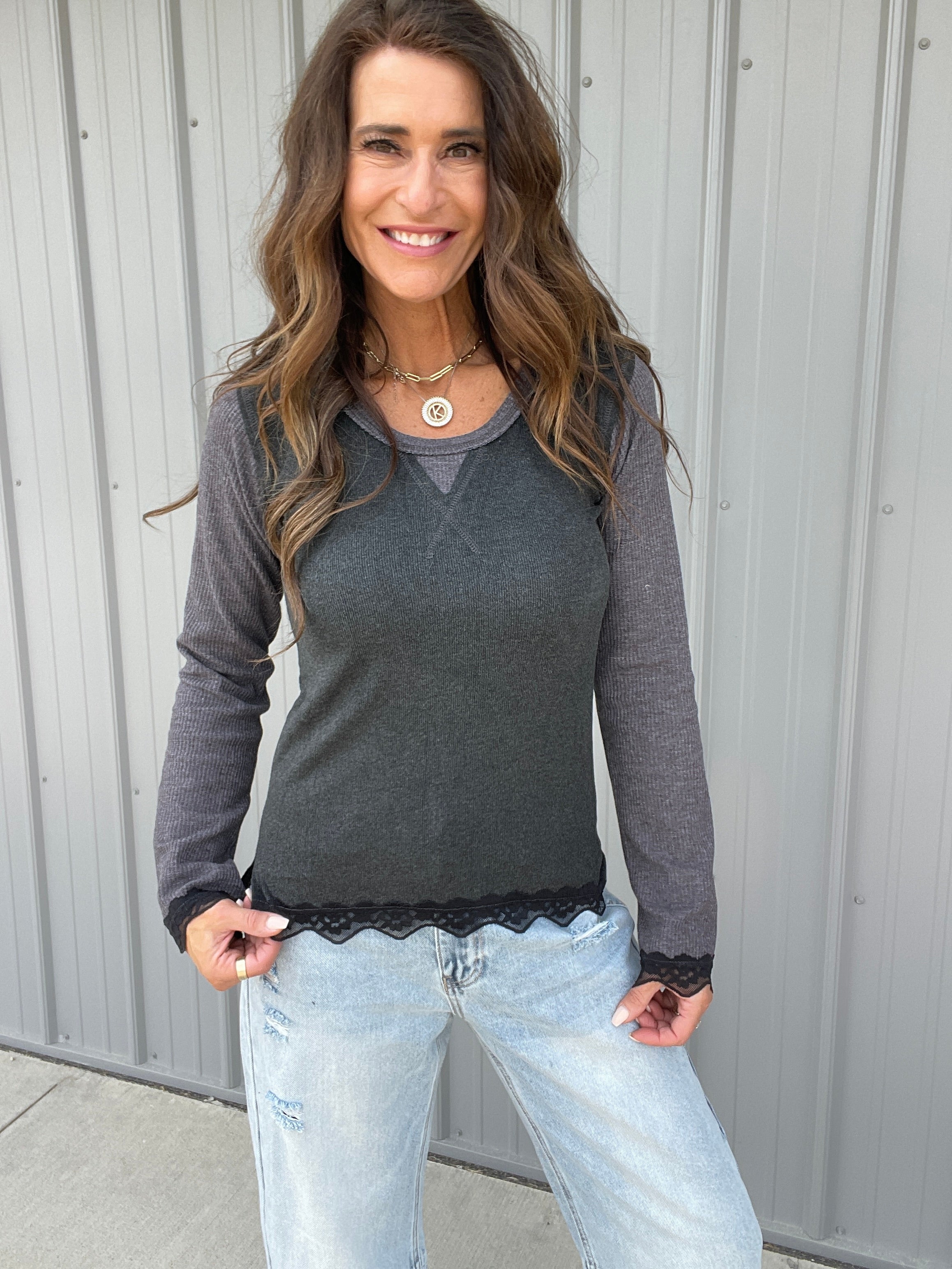 v neck thermal top women's
