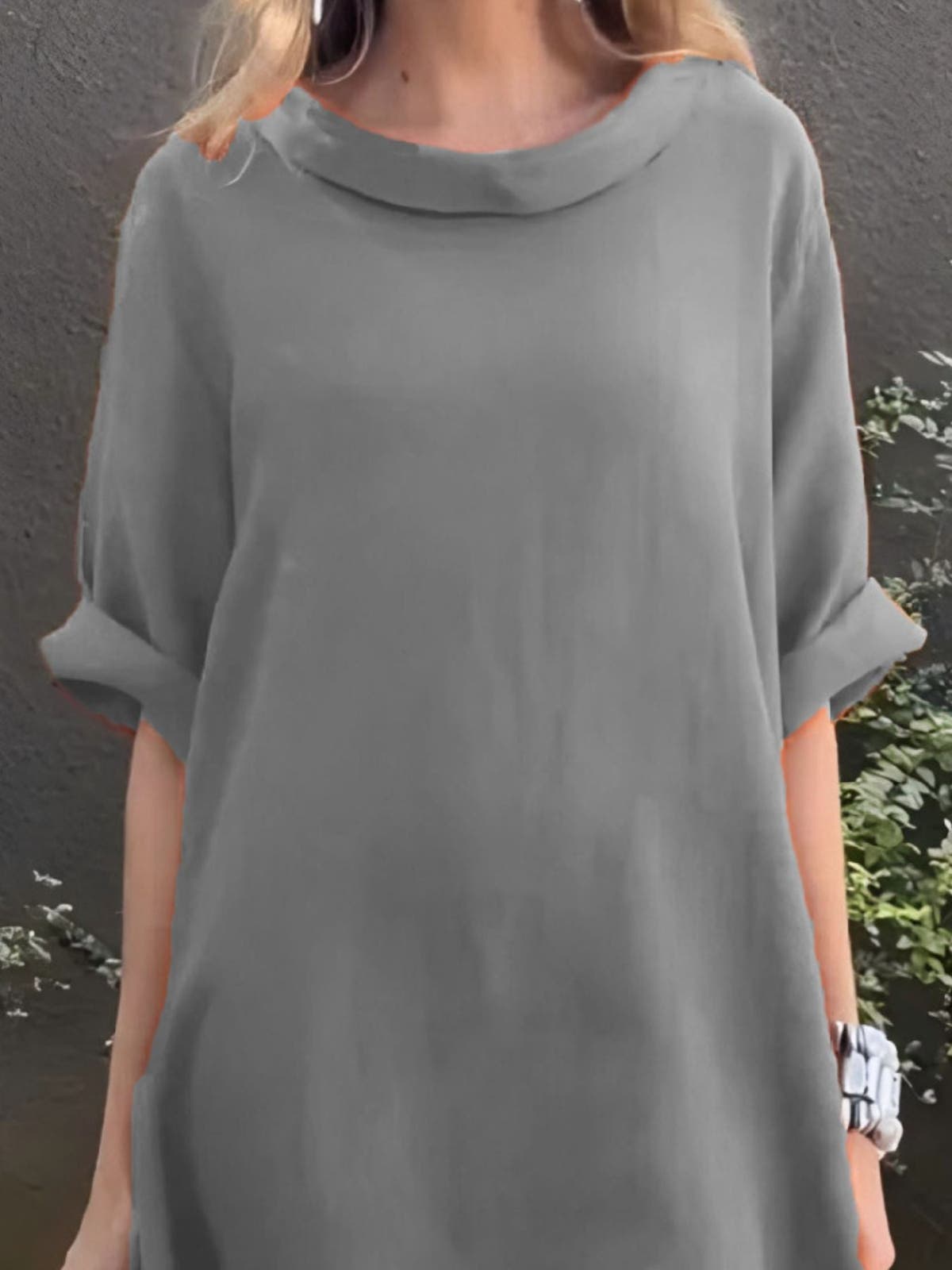 Full Size Casual Loose Fit Round Neck Midi Dress Plus Size | Graeber  Jewelers