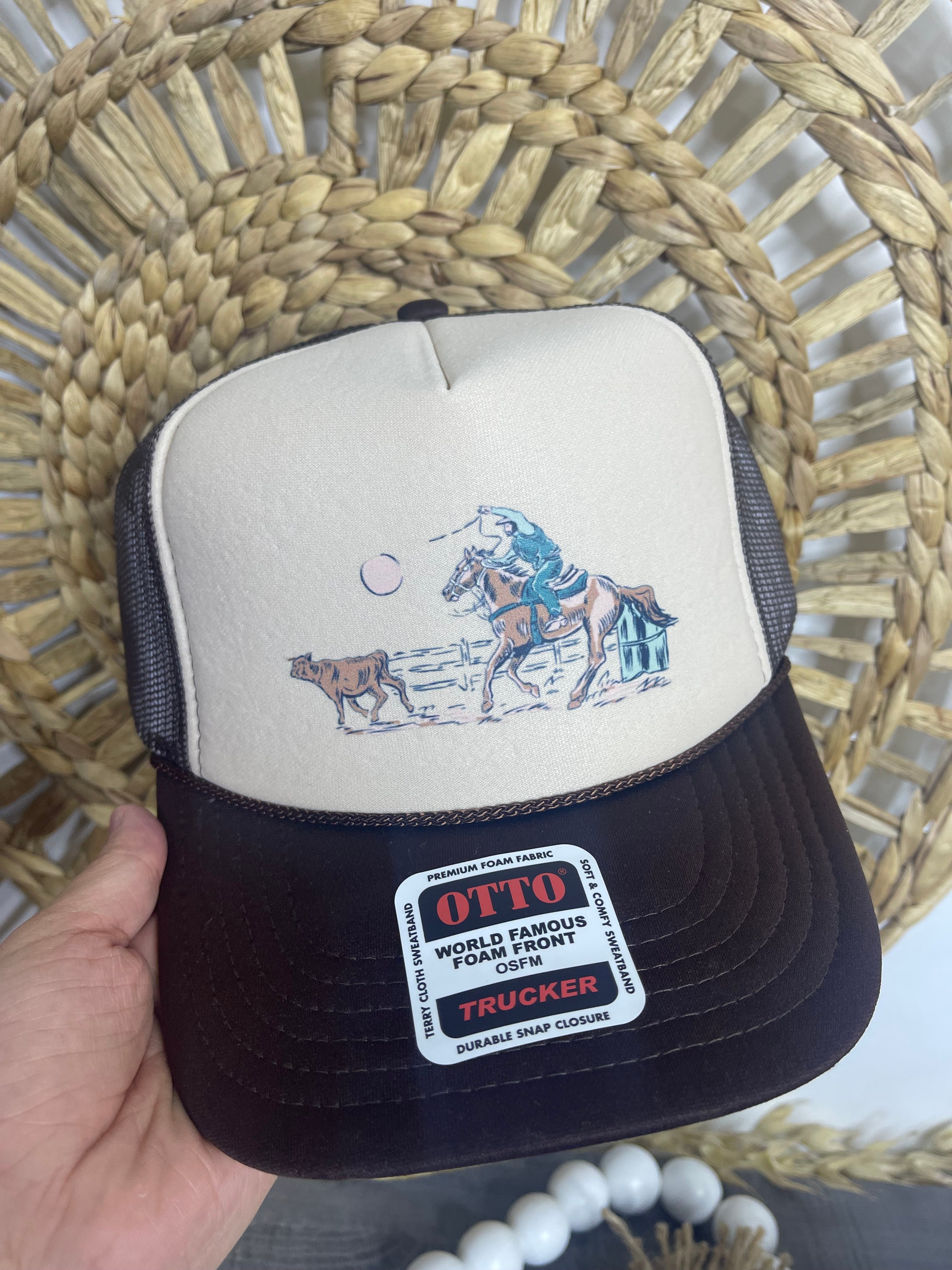 Roping Cattle Trucker Hat