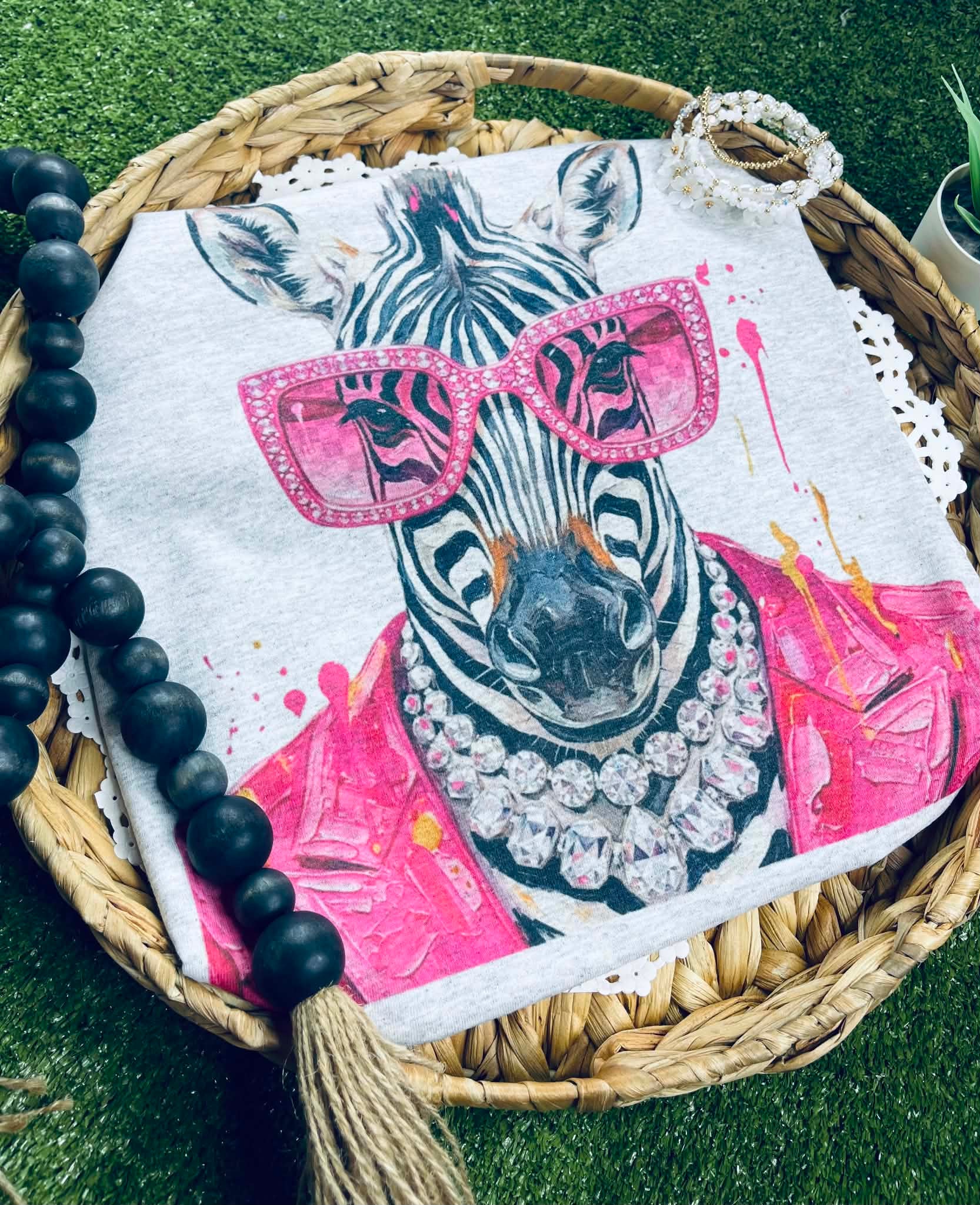 Glitz and Glam Zebra (Tee)