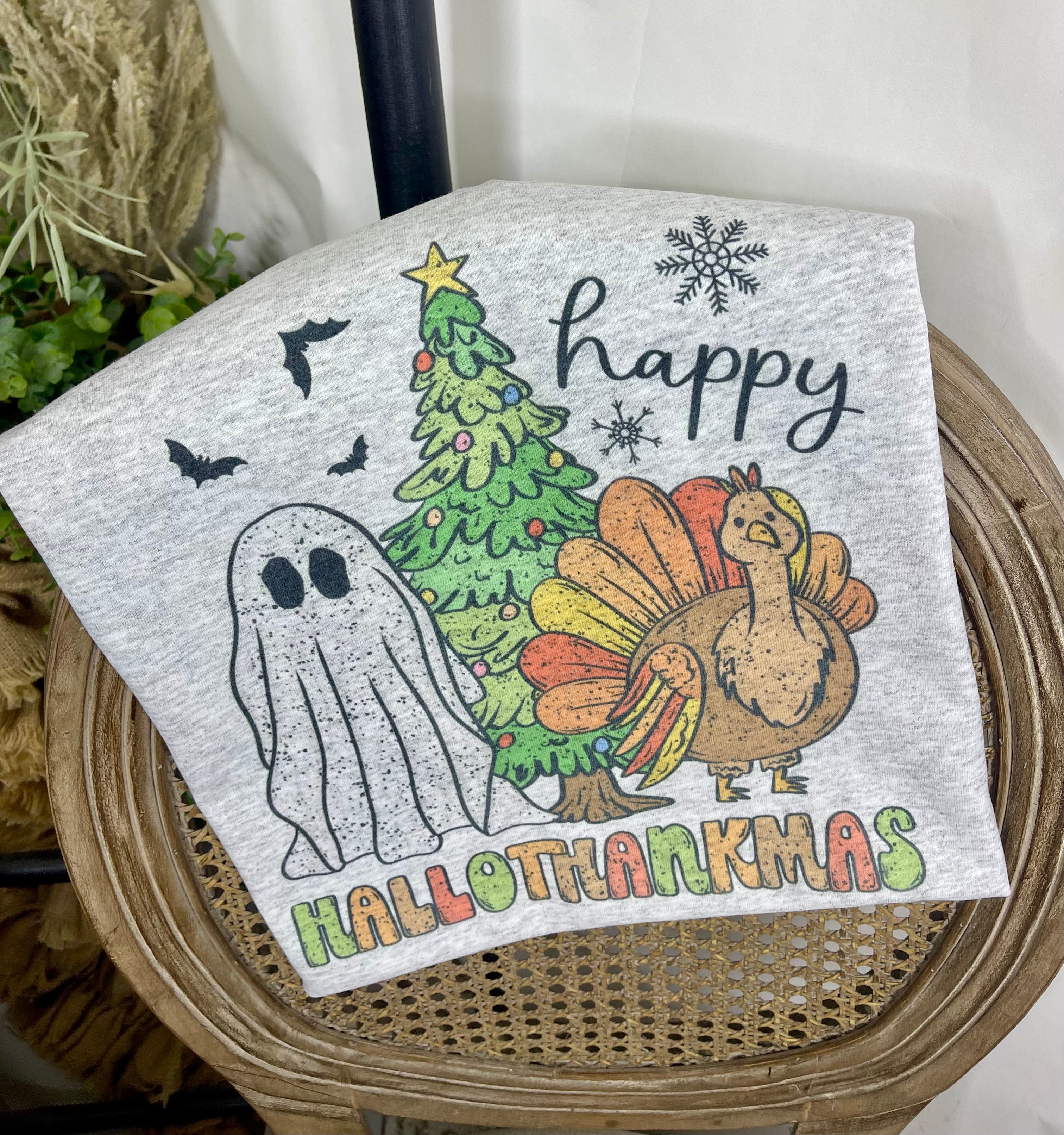 Happy HalloThankMas (Tee)