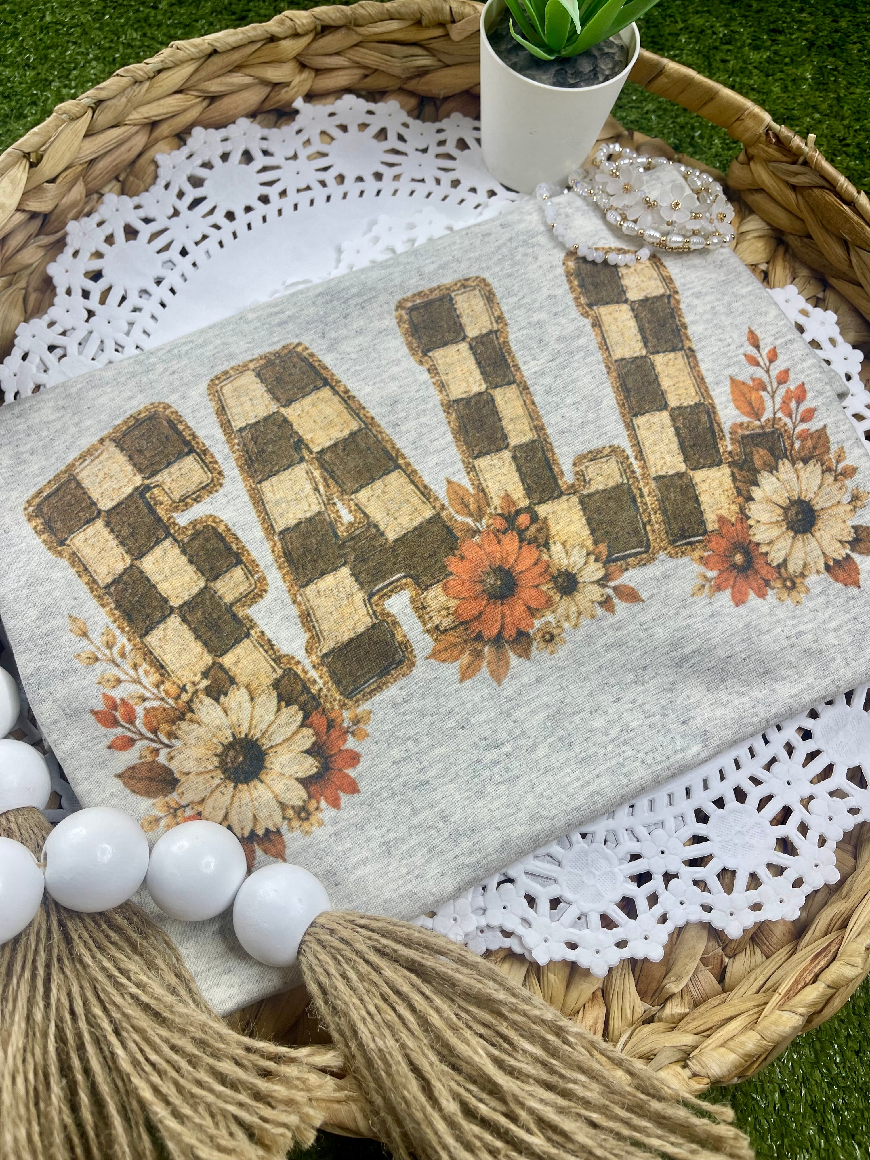 Brown Checkered Fall (T-Shirt)