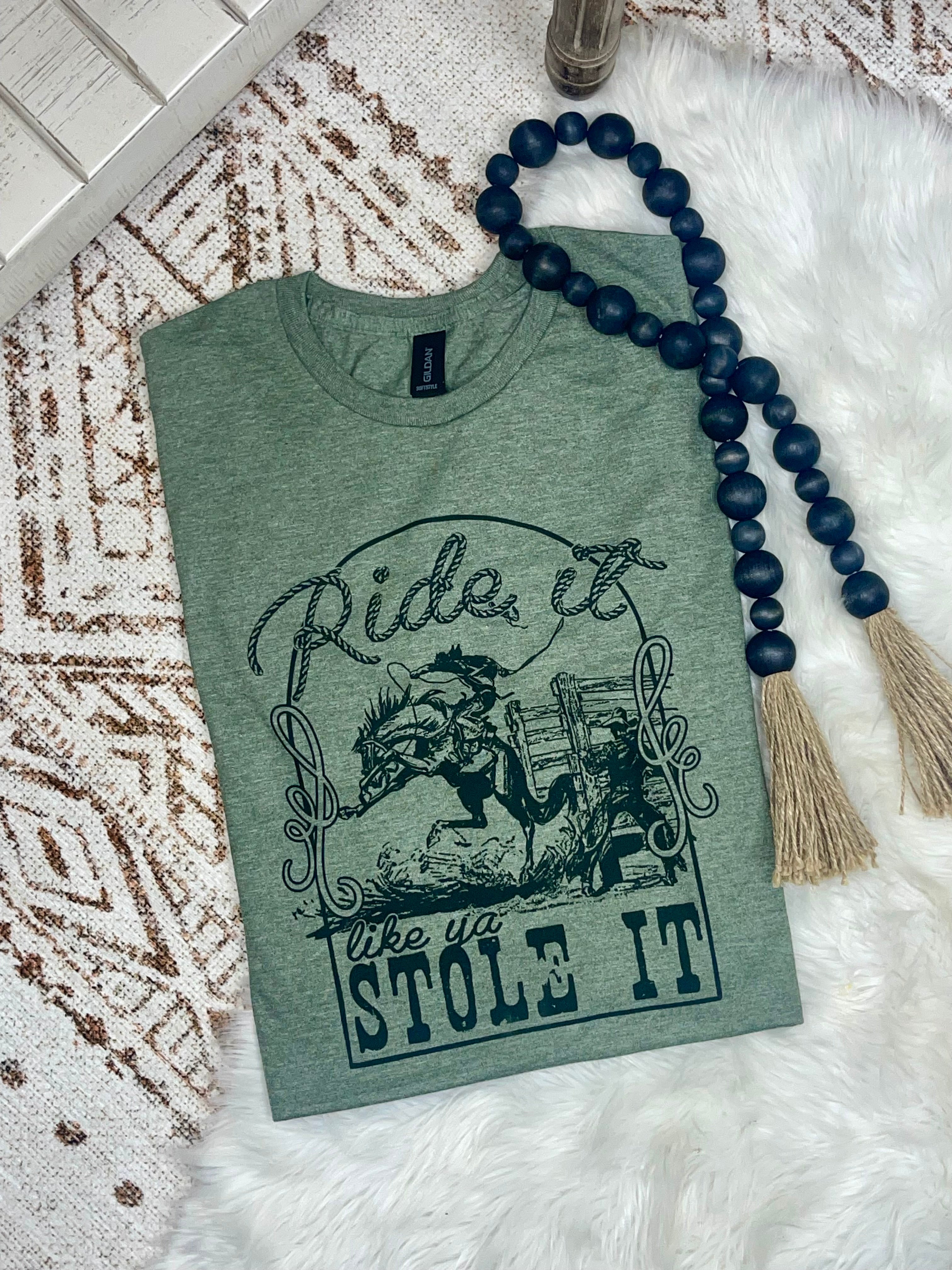 Ride it like you stole it (Softstyle Tee) — another view