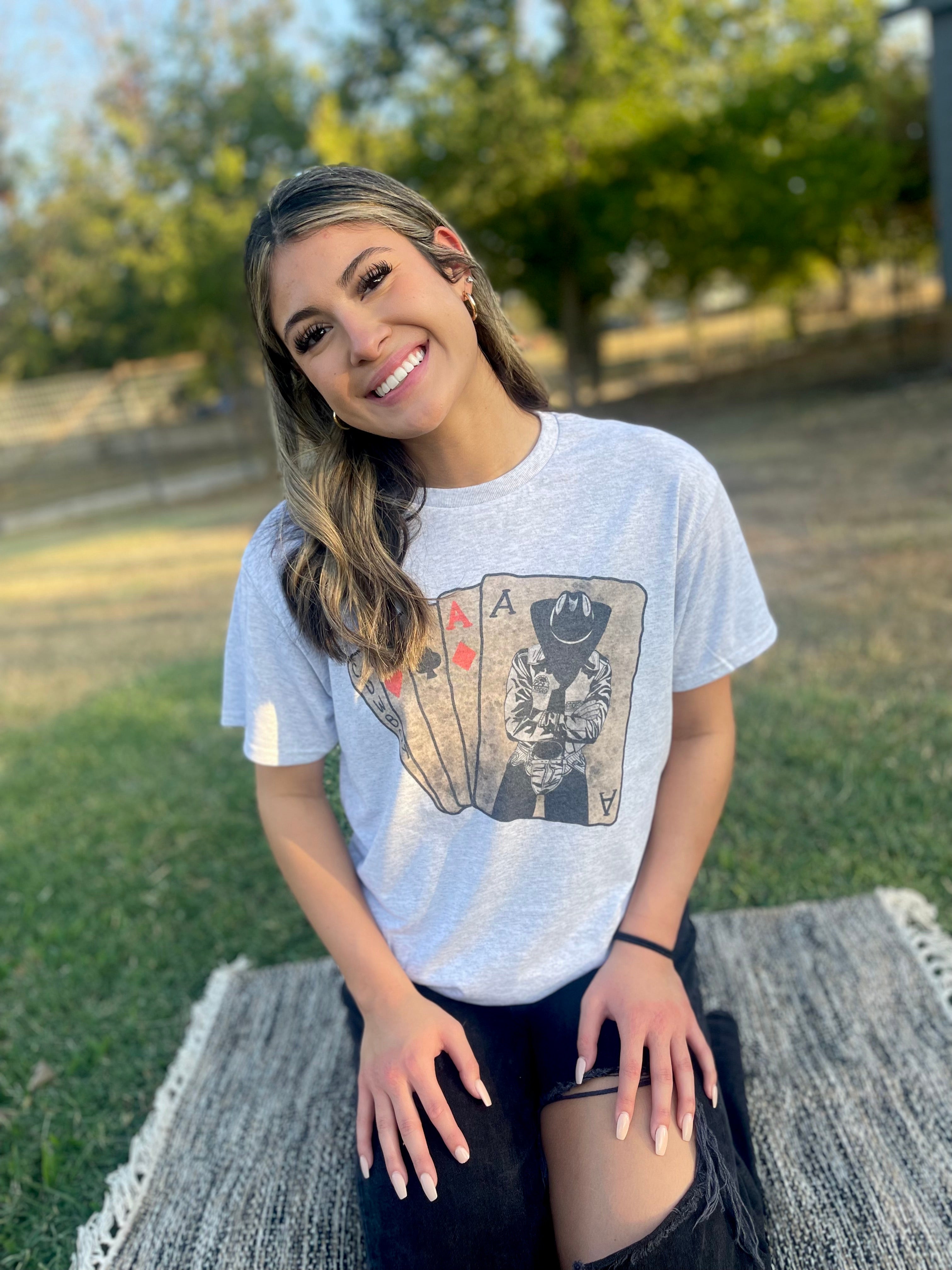 Cowboy on a Hand of Aces (Tee)
