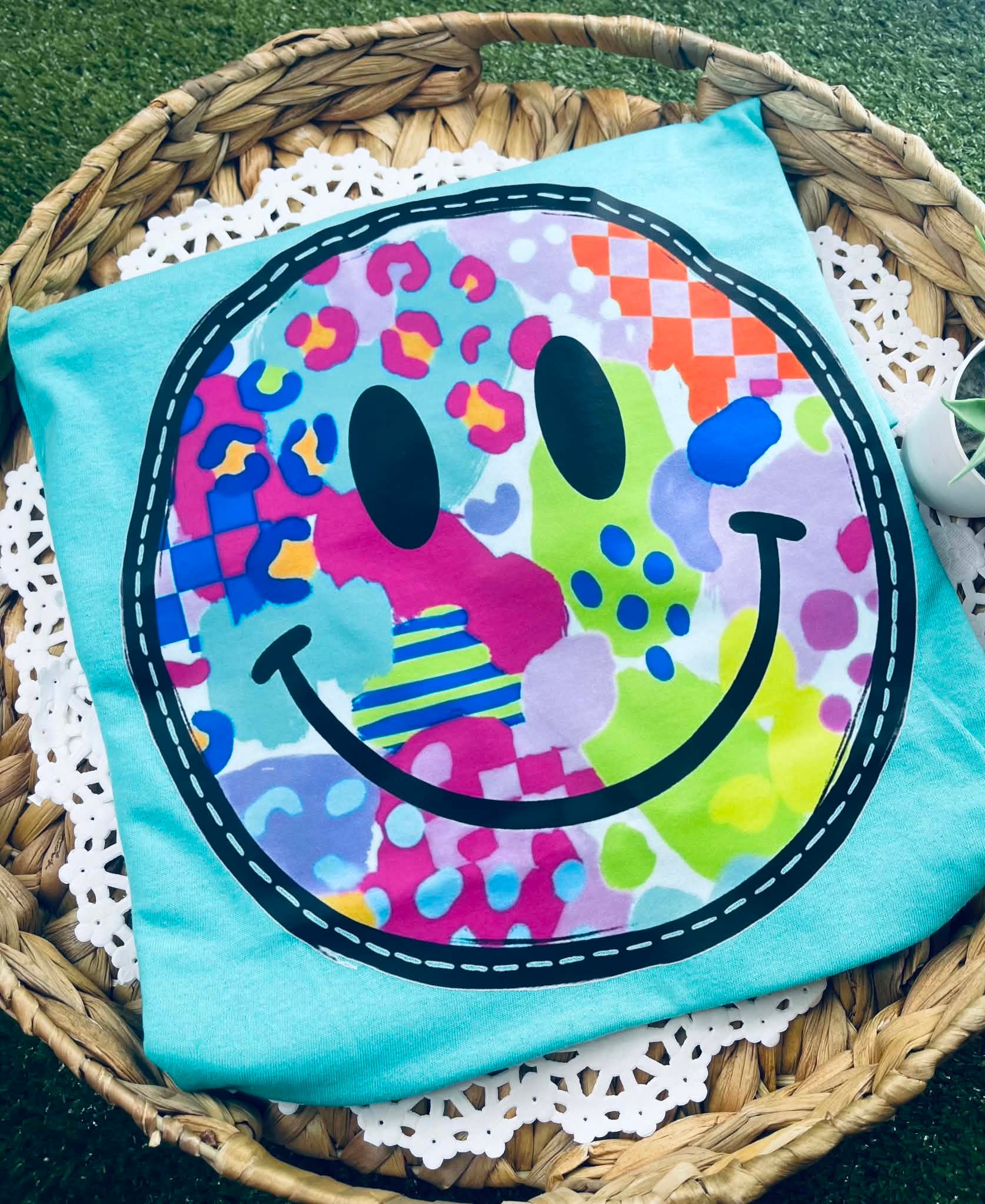 Patterned Smiley Face