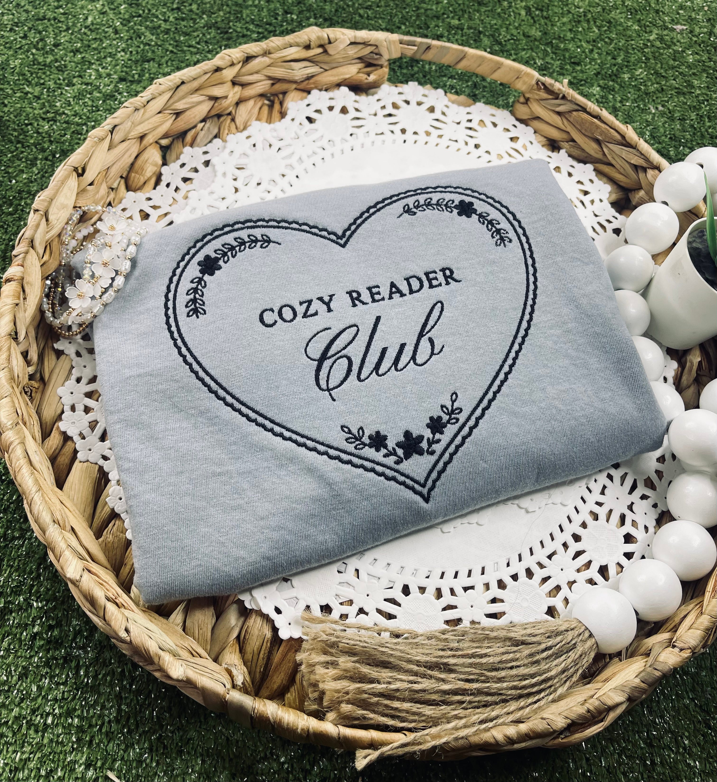 Cozy Reader Club (Embroidery T-Shirt)