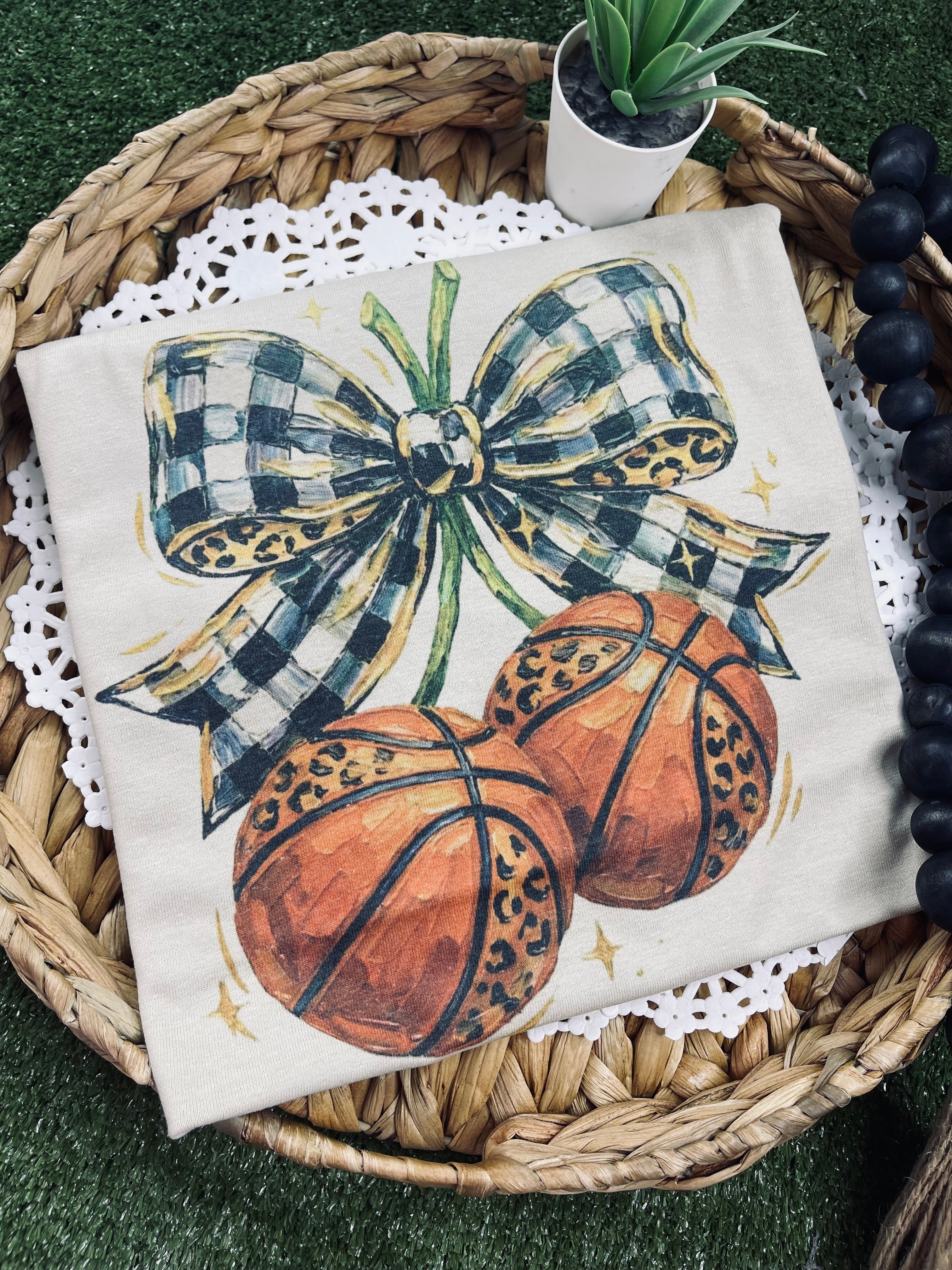 Checkered Bow Basketball (Tee)
