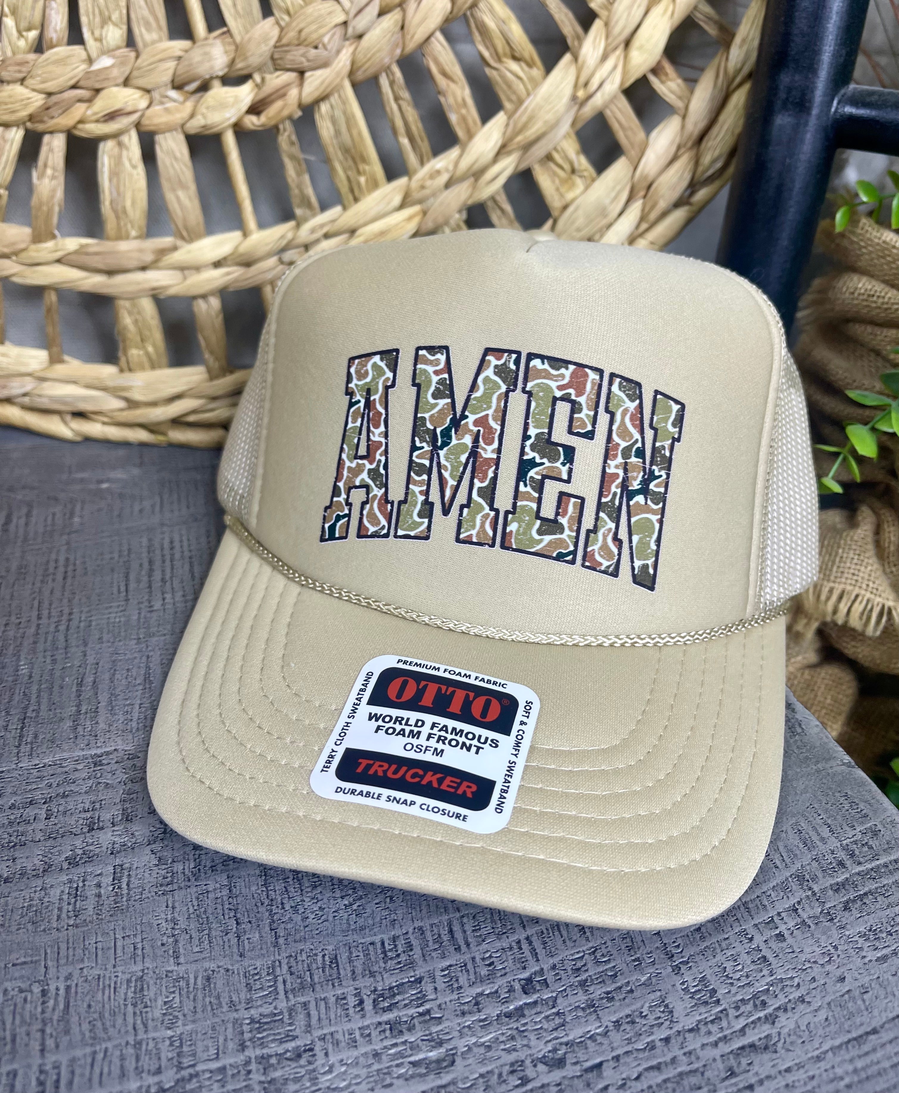 Amen Camo Trucker Hat