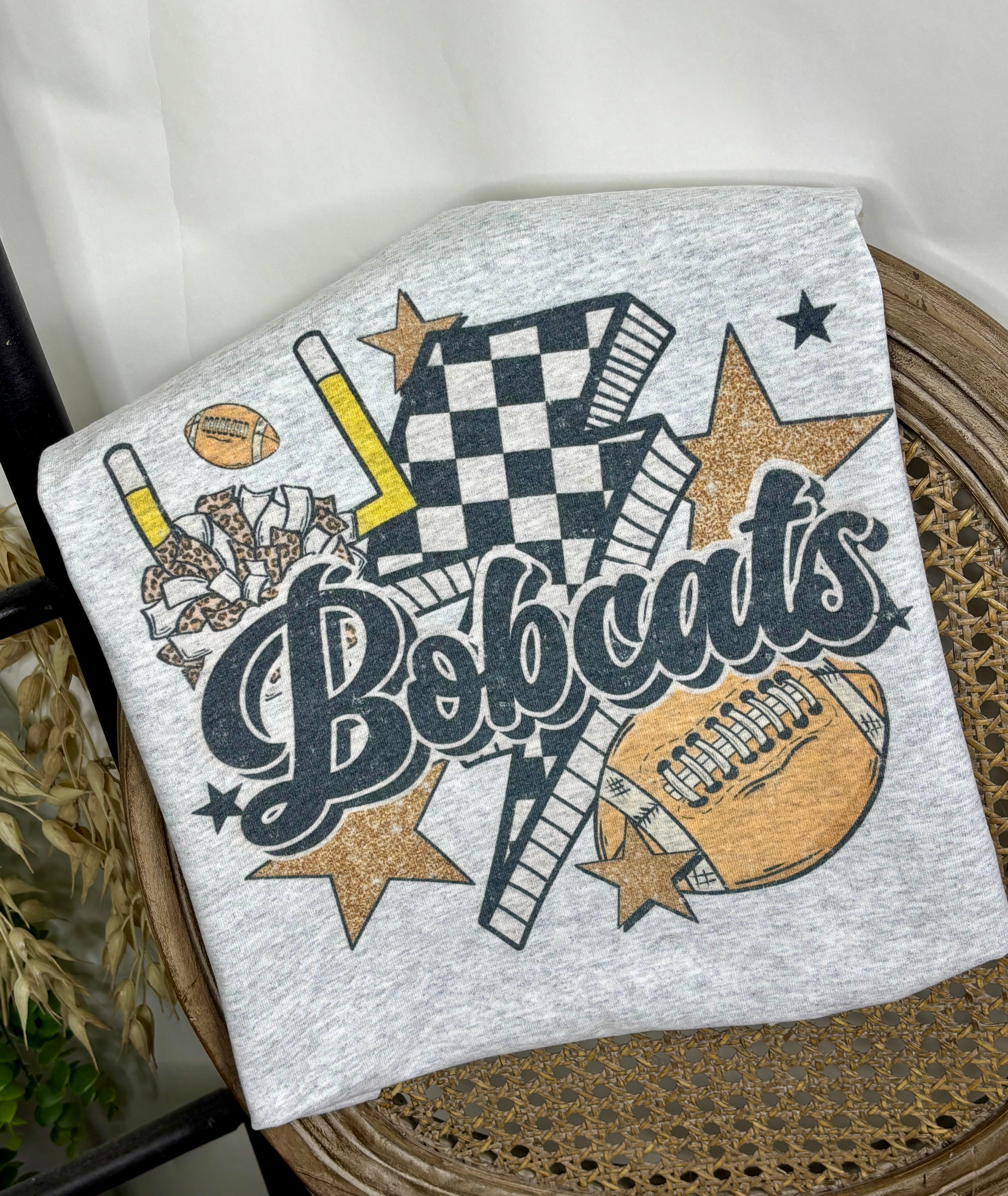 Bobcats Checkered Bolt (Tee)