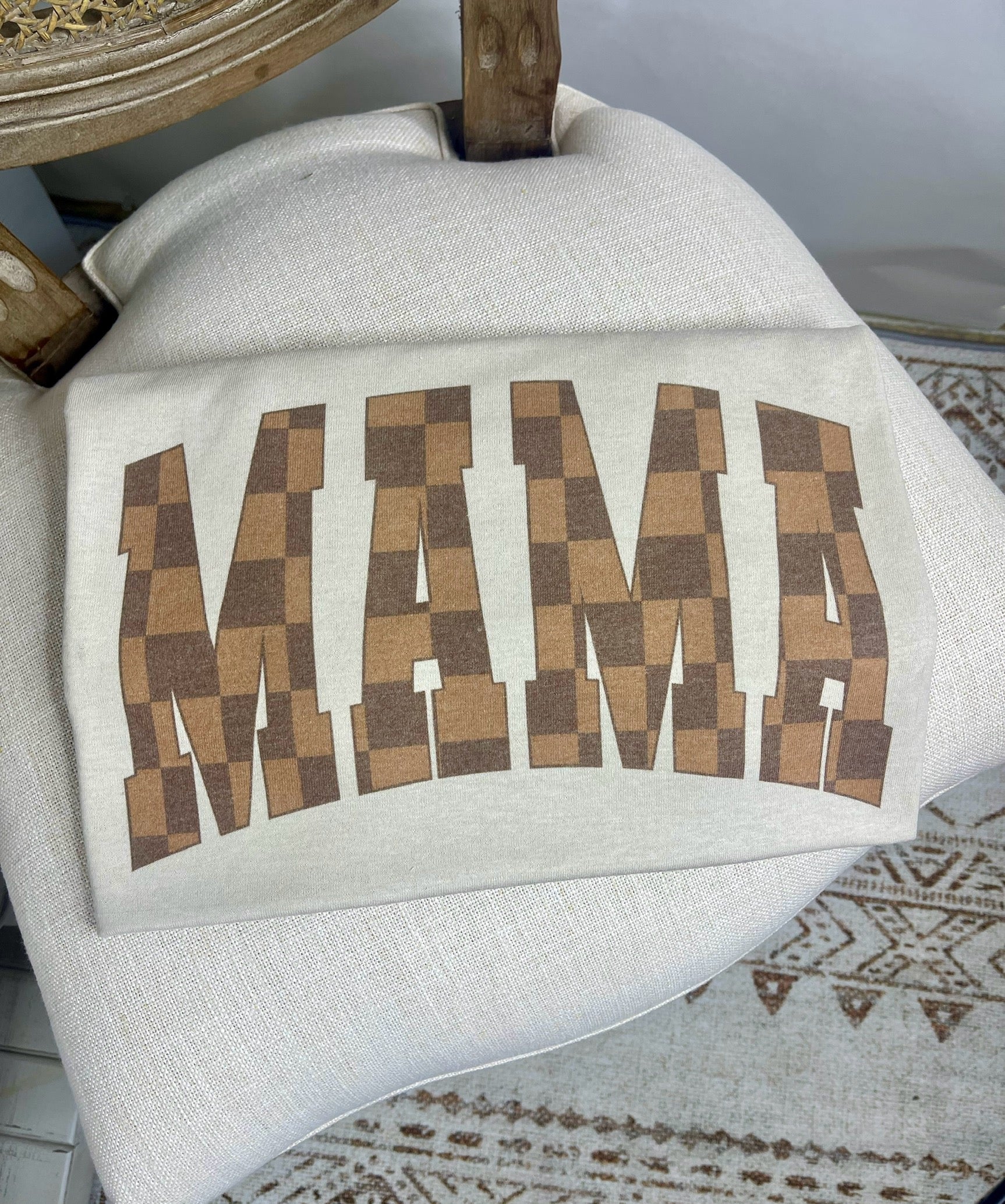 Checkered Brown Mama (Tee)