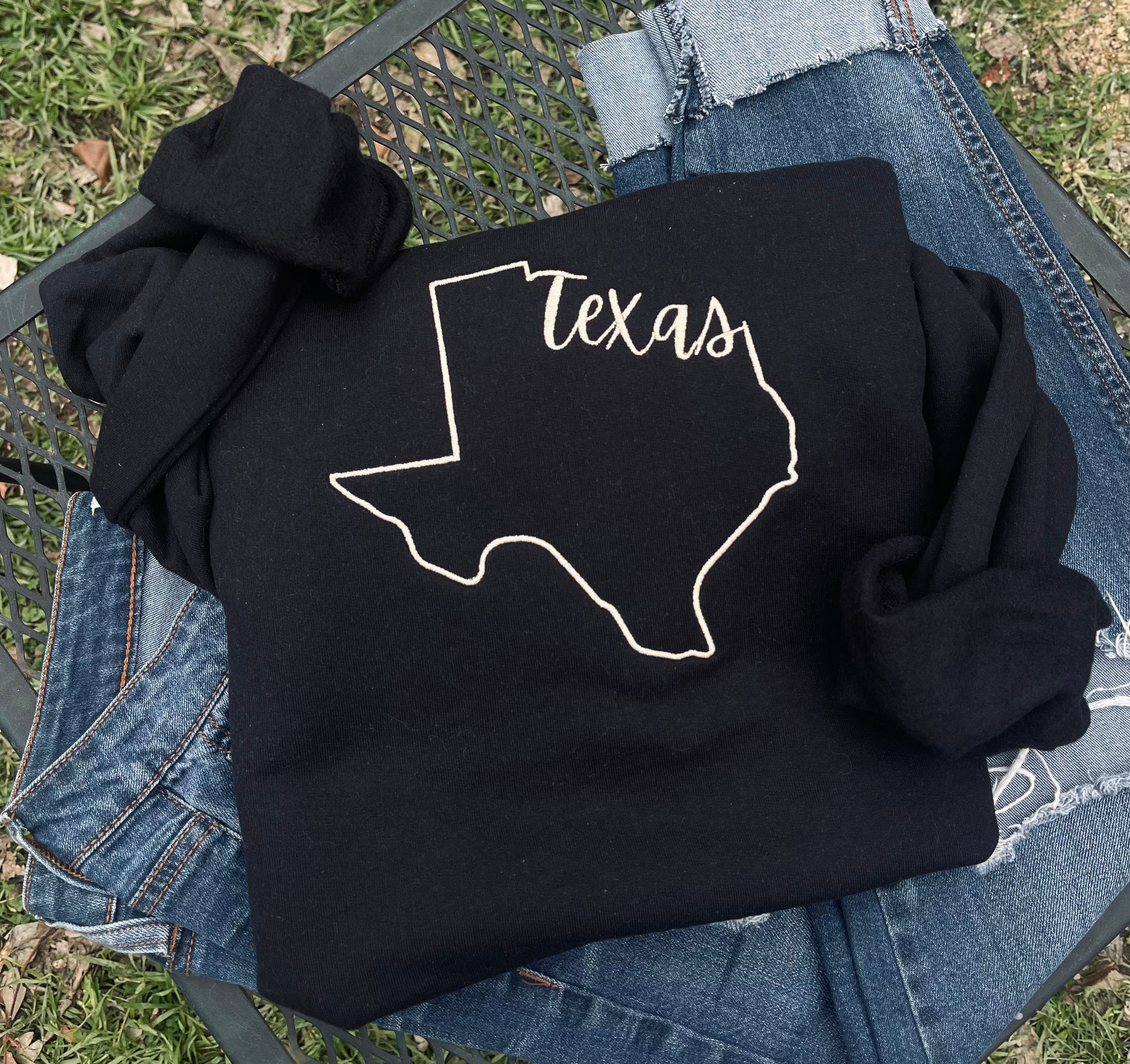 Texas Embroidery Sweatshirt