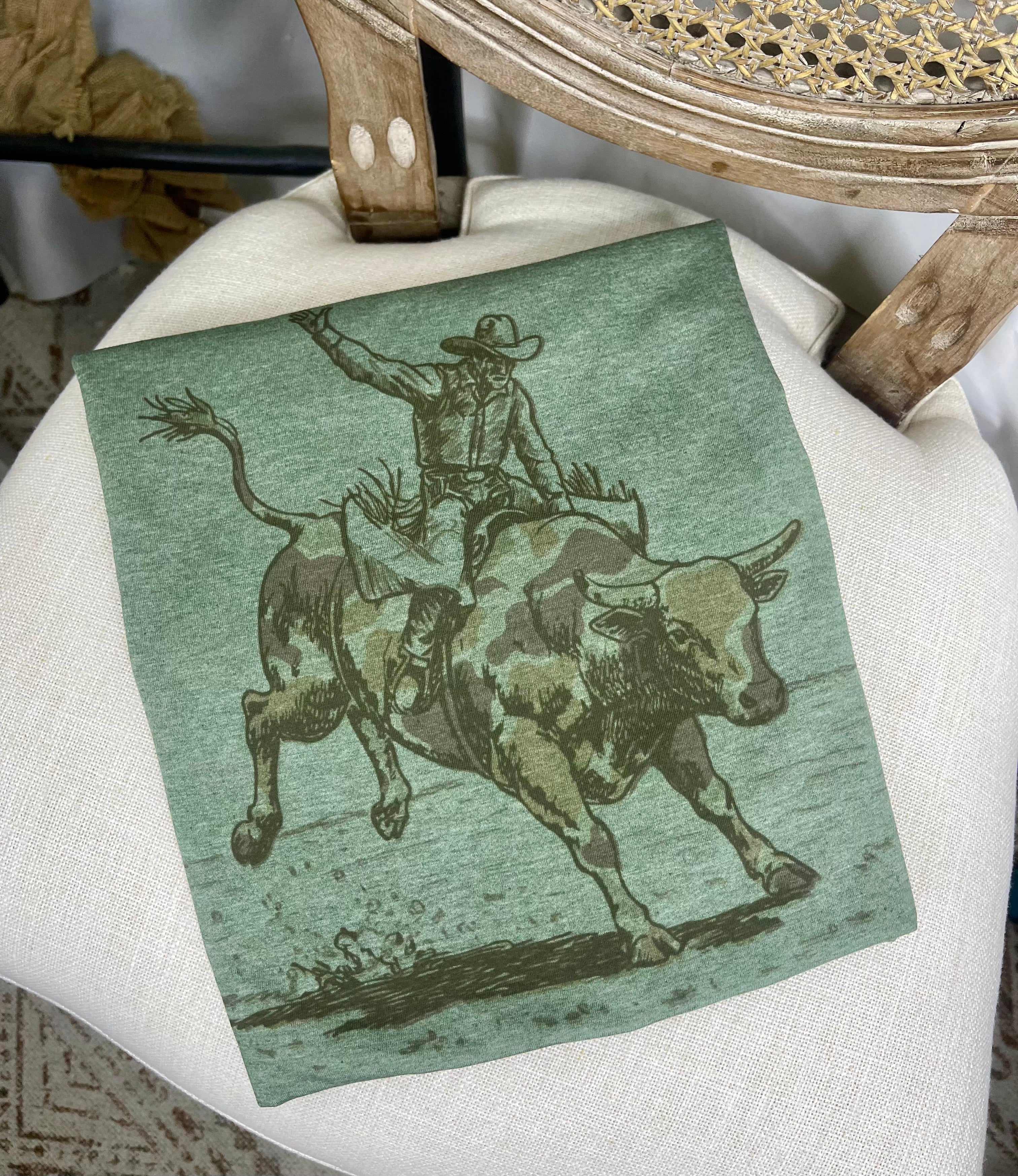 Cowboy and Bull (Softstyle Tee)