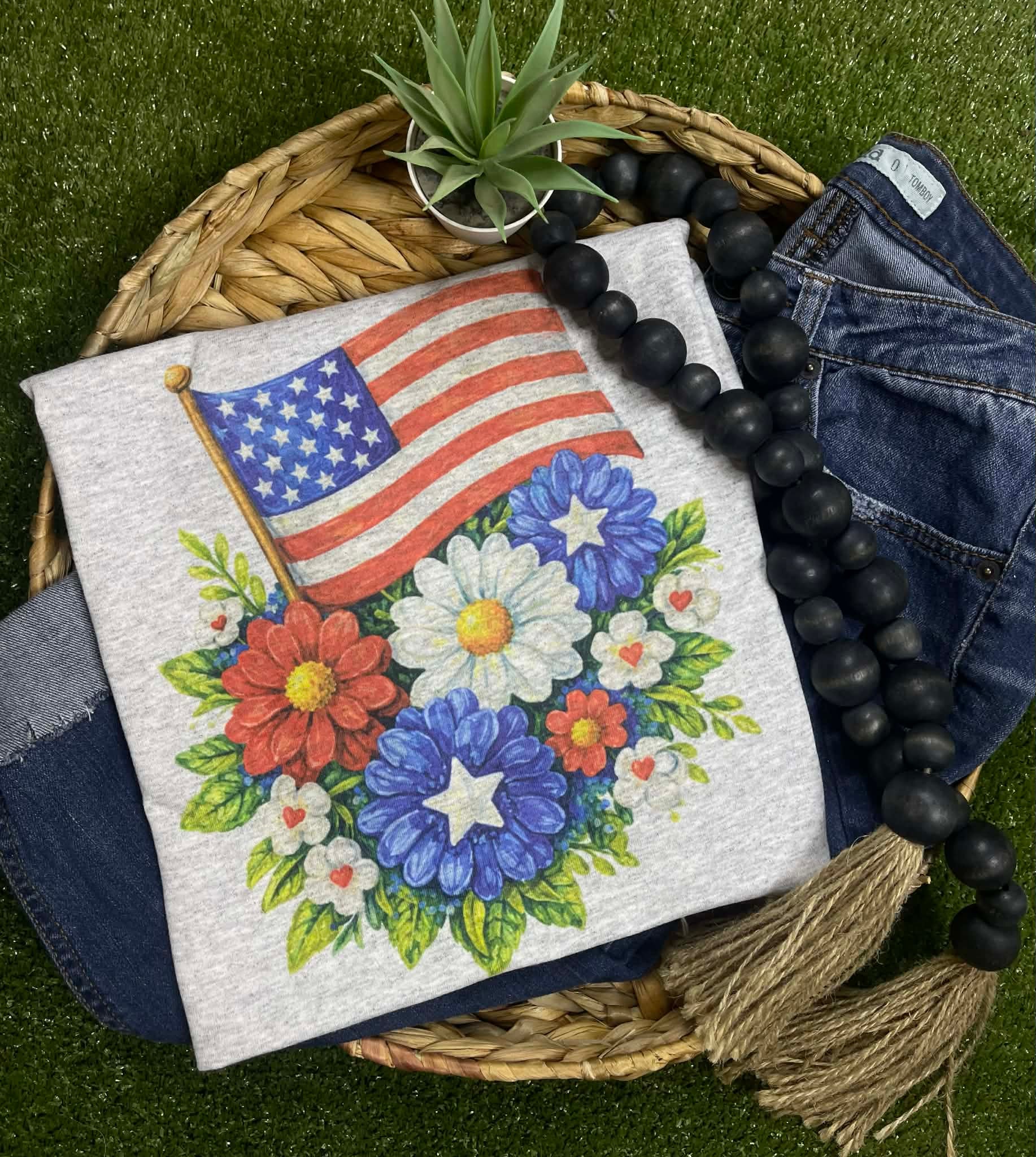 Flowers and Flag (Tee)