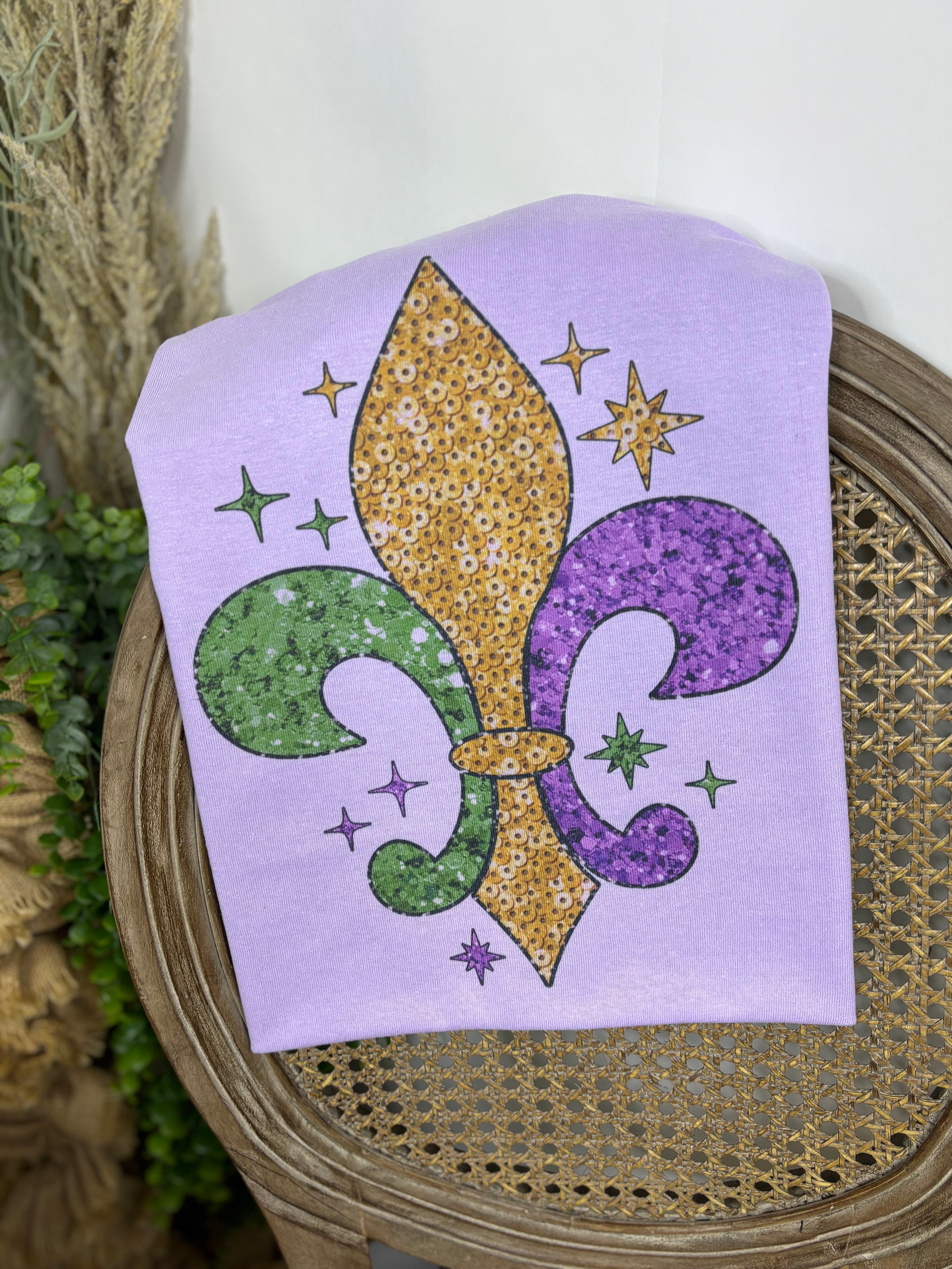 Mardi Gras Fleur De Lis (Tee) — another view
