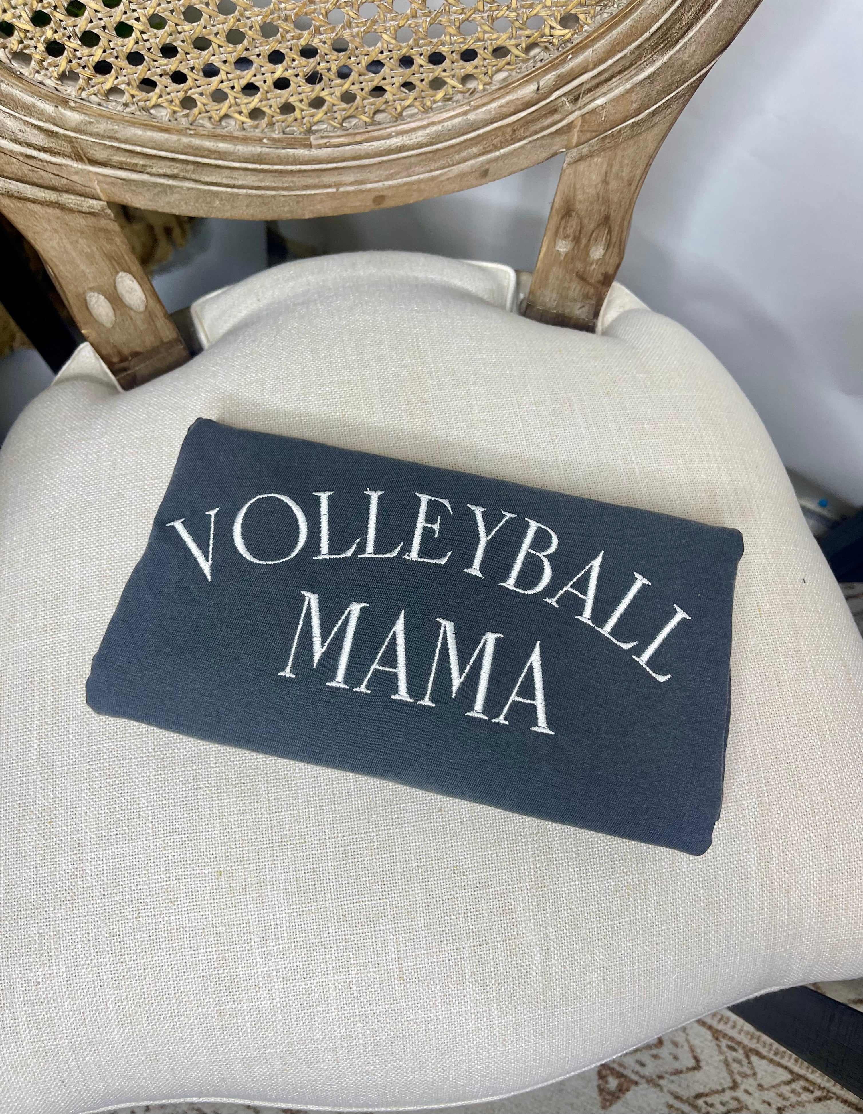 Volleyball Mama (Embroidery Tee)
