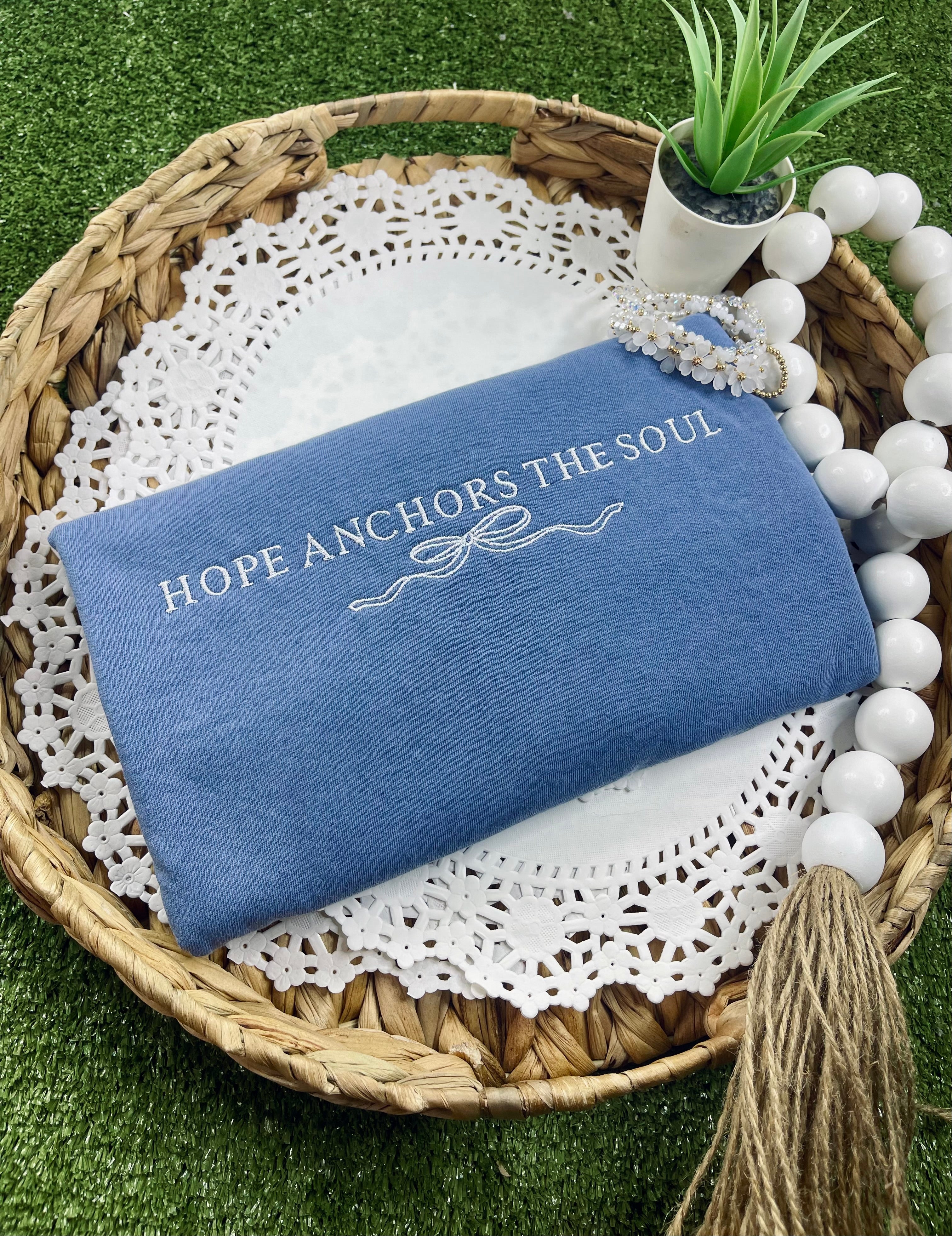 Hope anchors the soul (Embroidery)