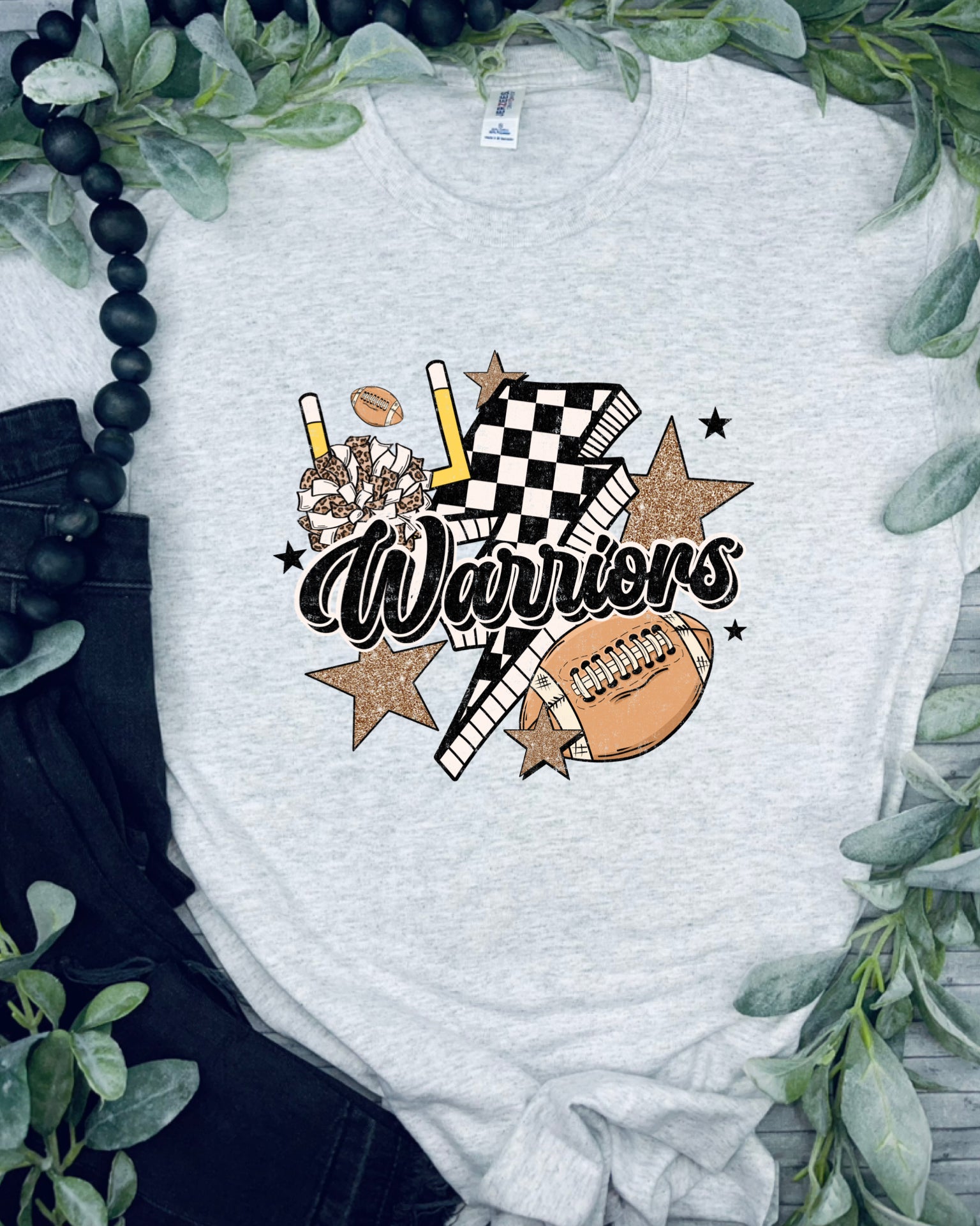 Warriors Checkered Bolt (Tee)