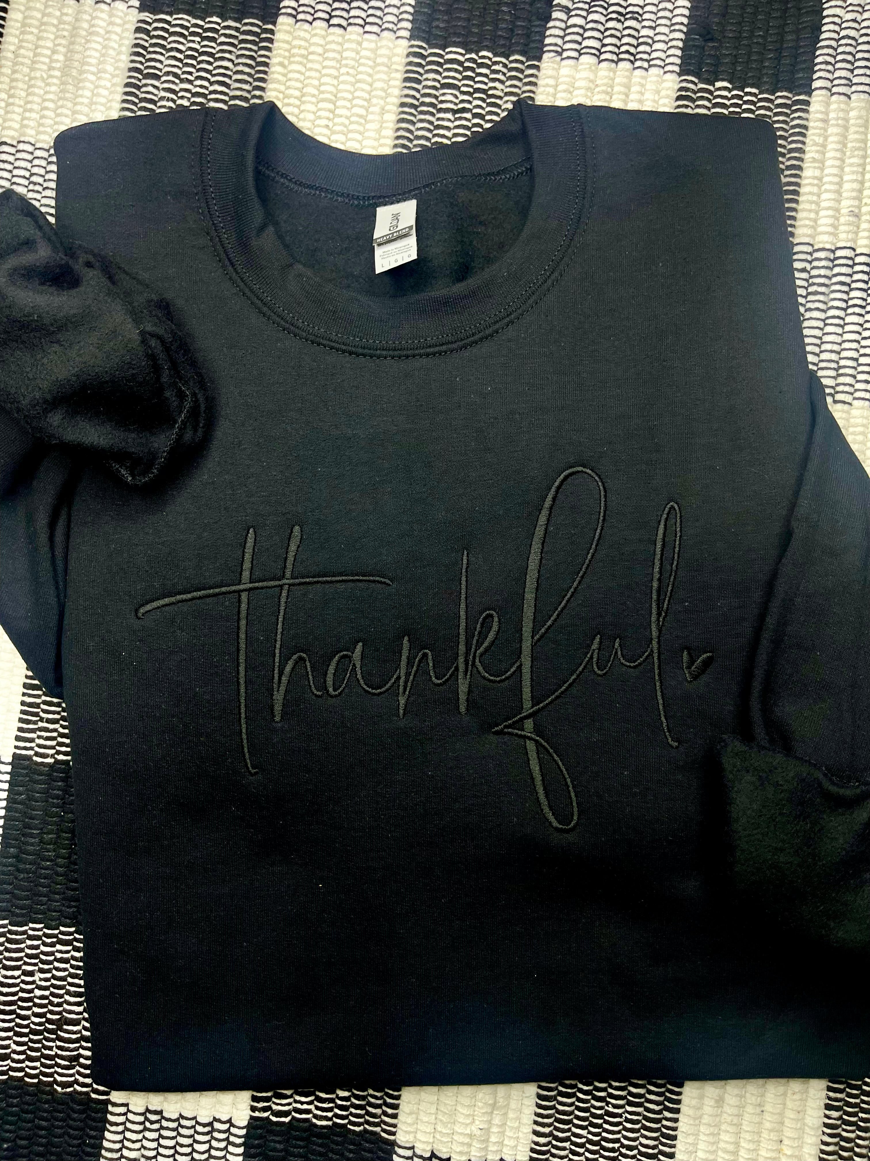 Thankful (Embroidery Sweatshirt) — another view