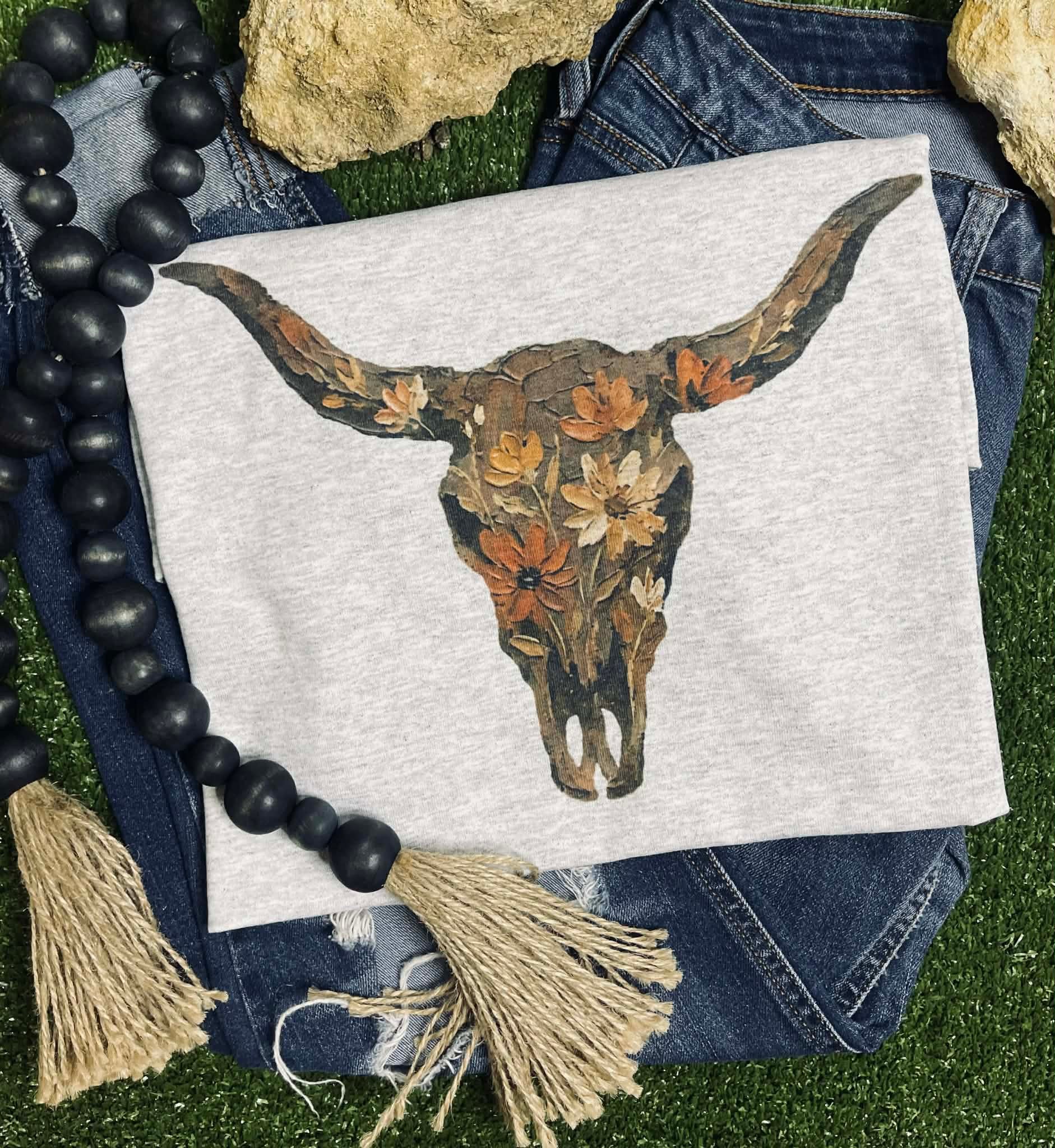 Wildflower Bull skull (Tee)