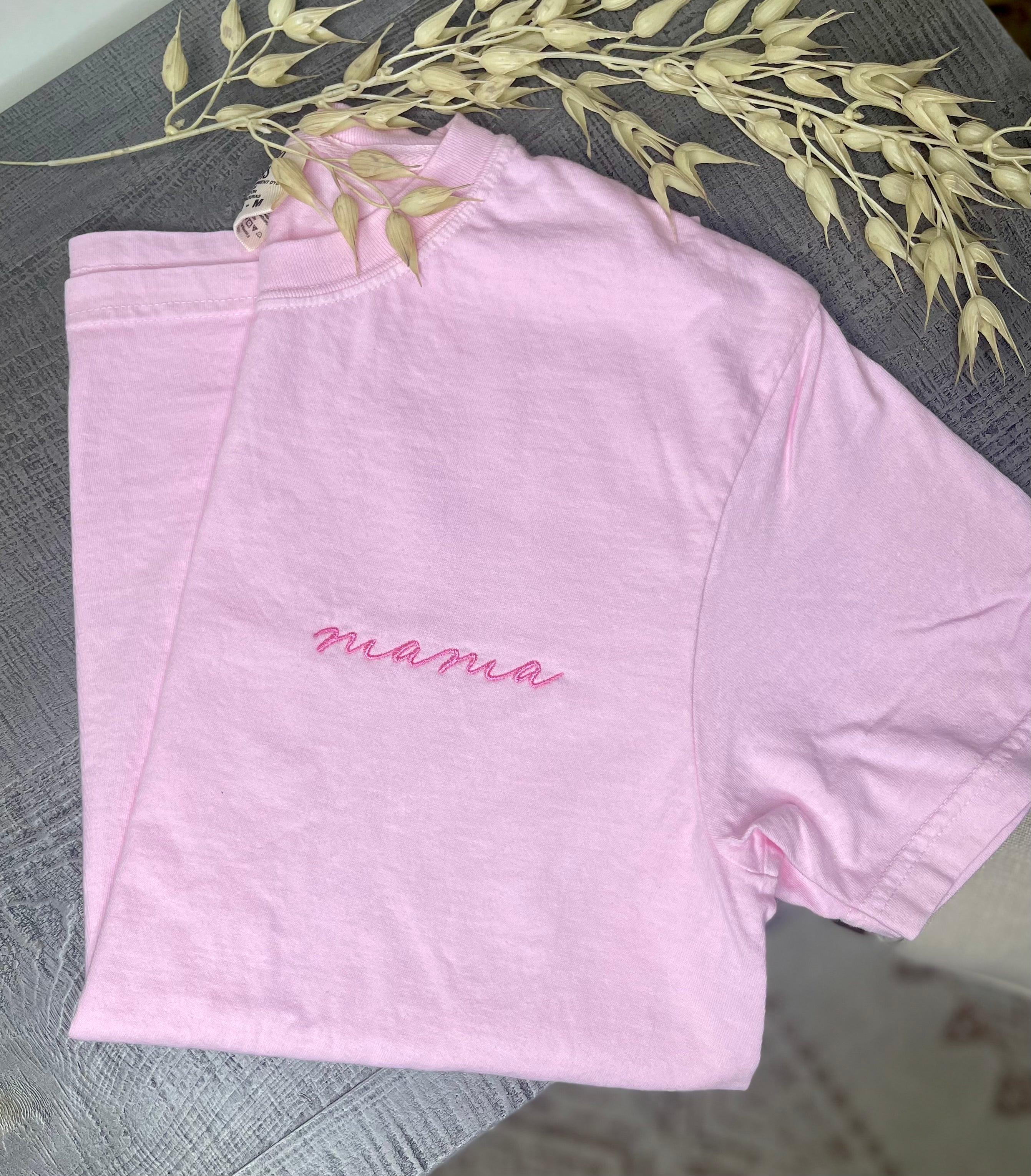 Pink Mama Pocket Embroidery