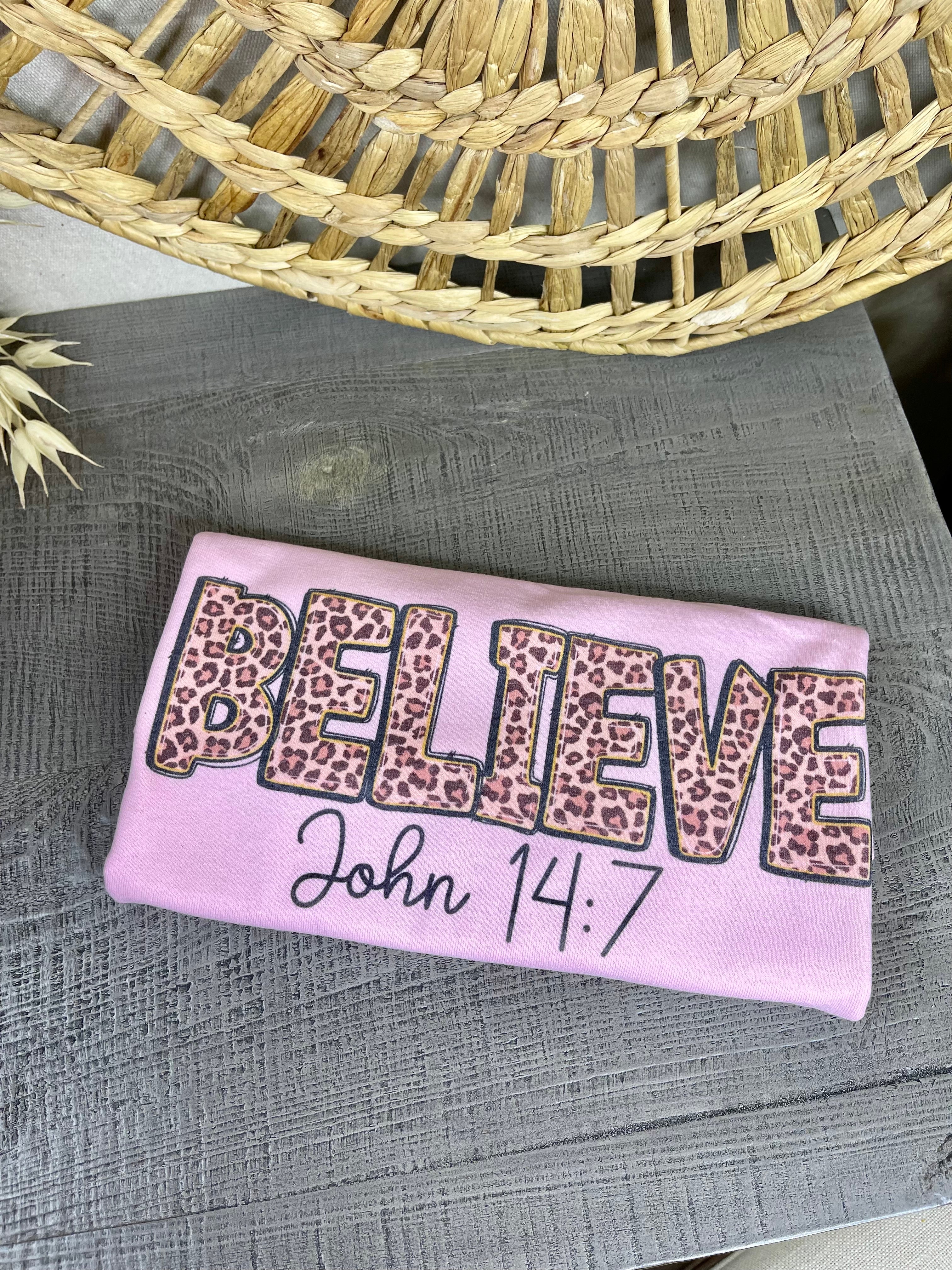 Leopard Believe John 14:7 (Tee)