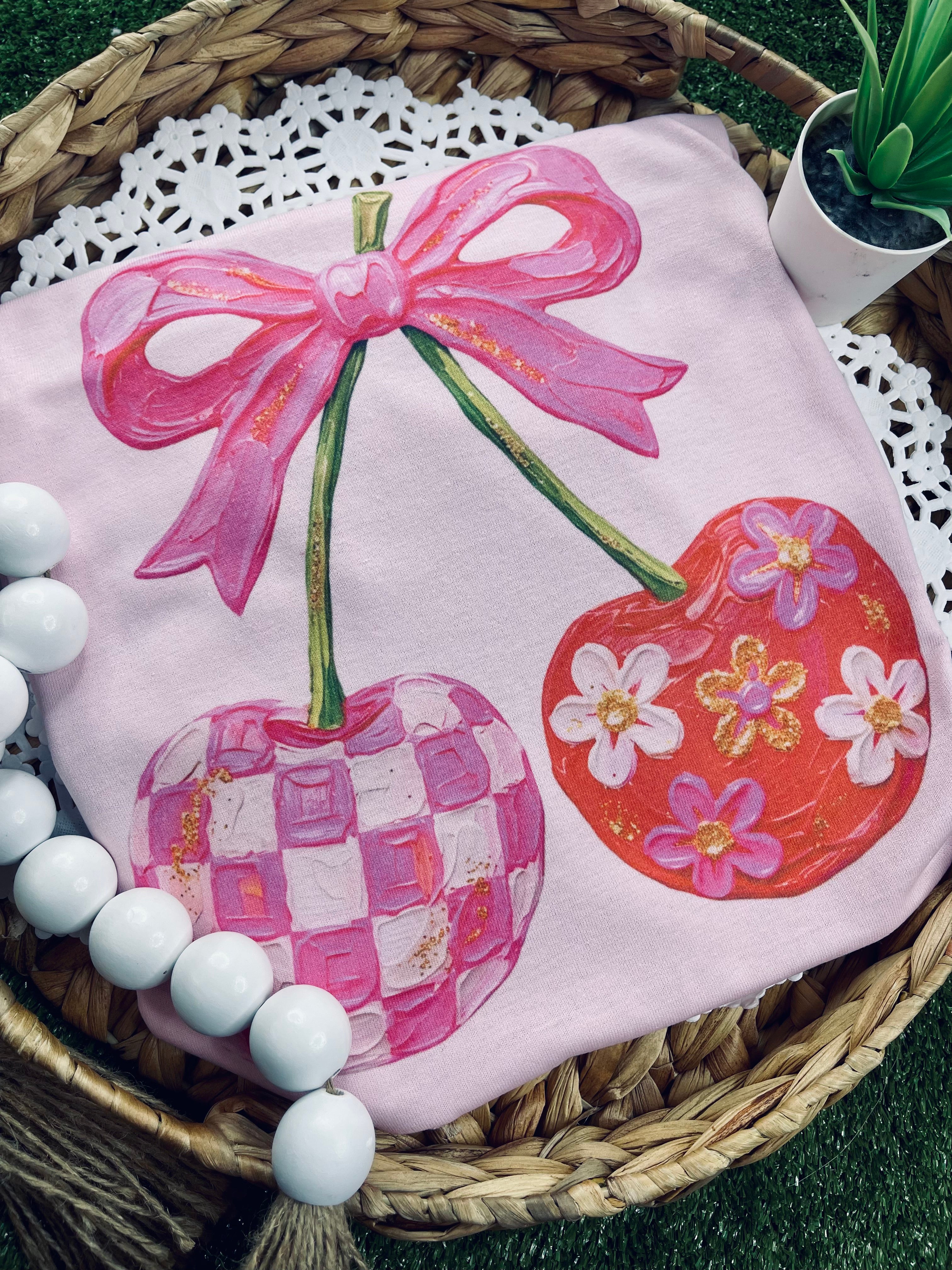 Pink Bow Cherry (Tee)