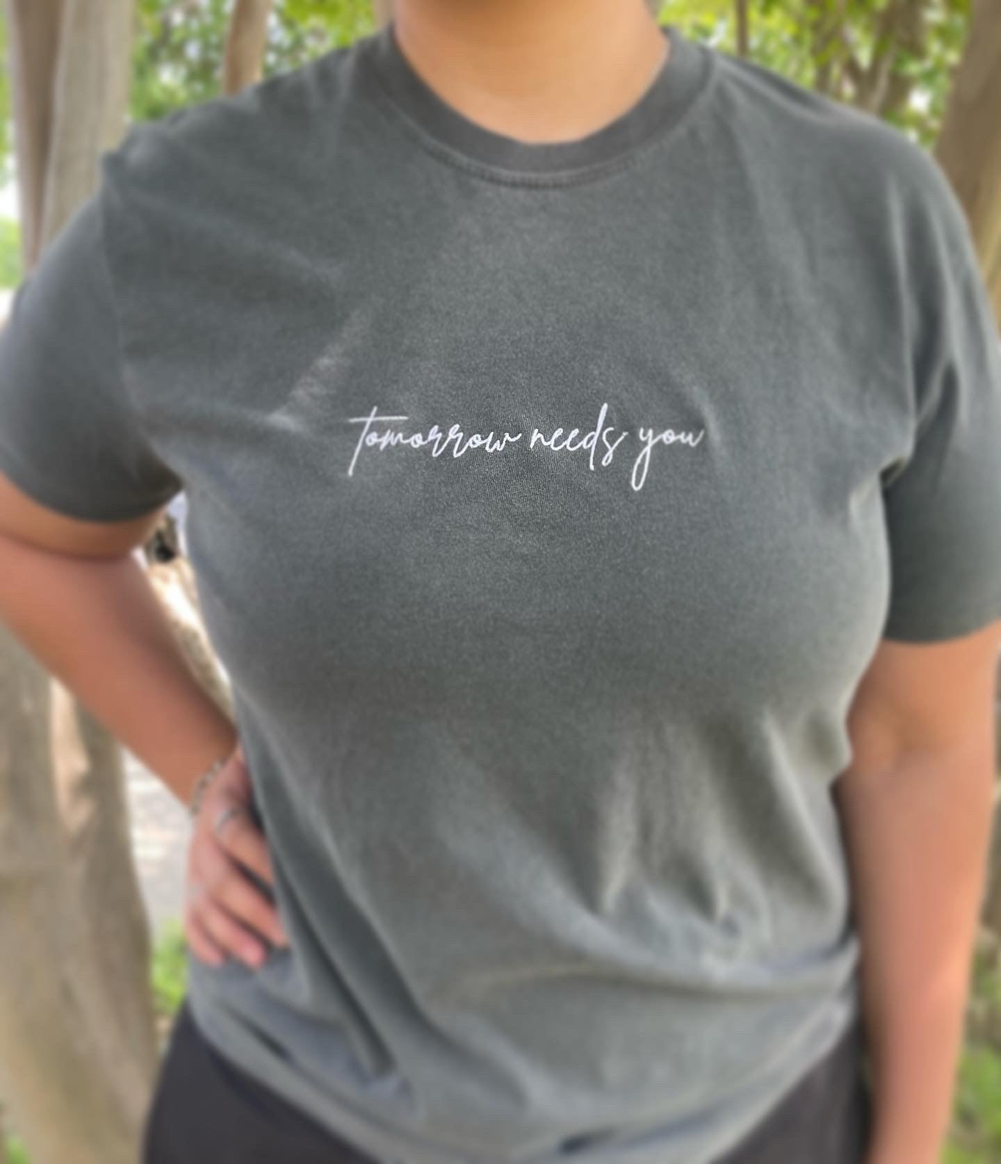 Tomorrow needs you (Embroidery T-Shirt)