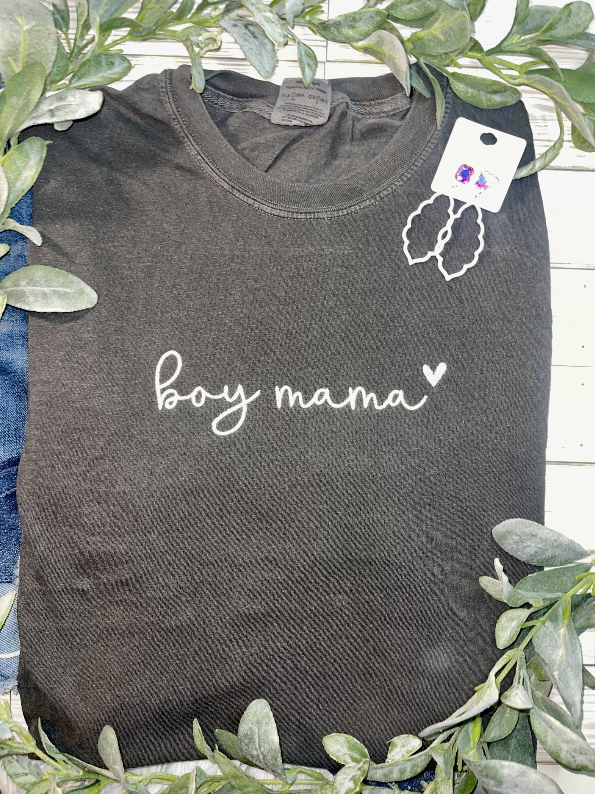 Boy Mama (Embroidered T-Shirt)
