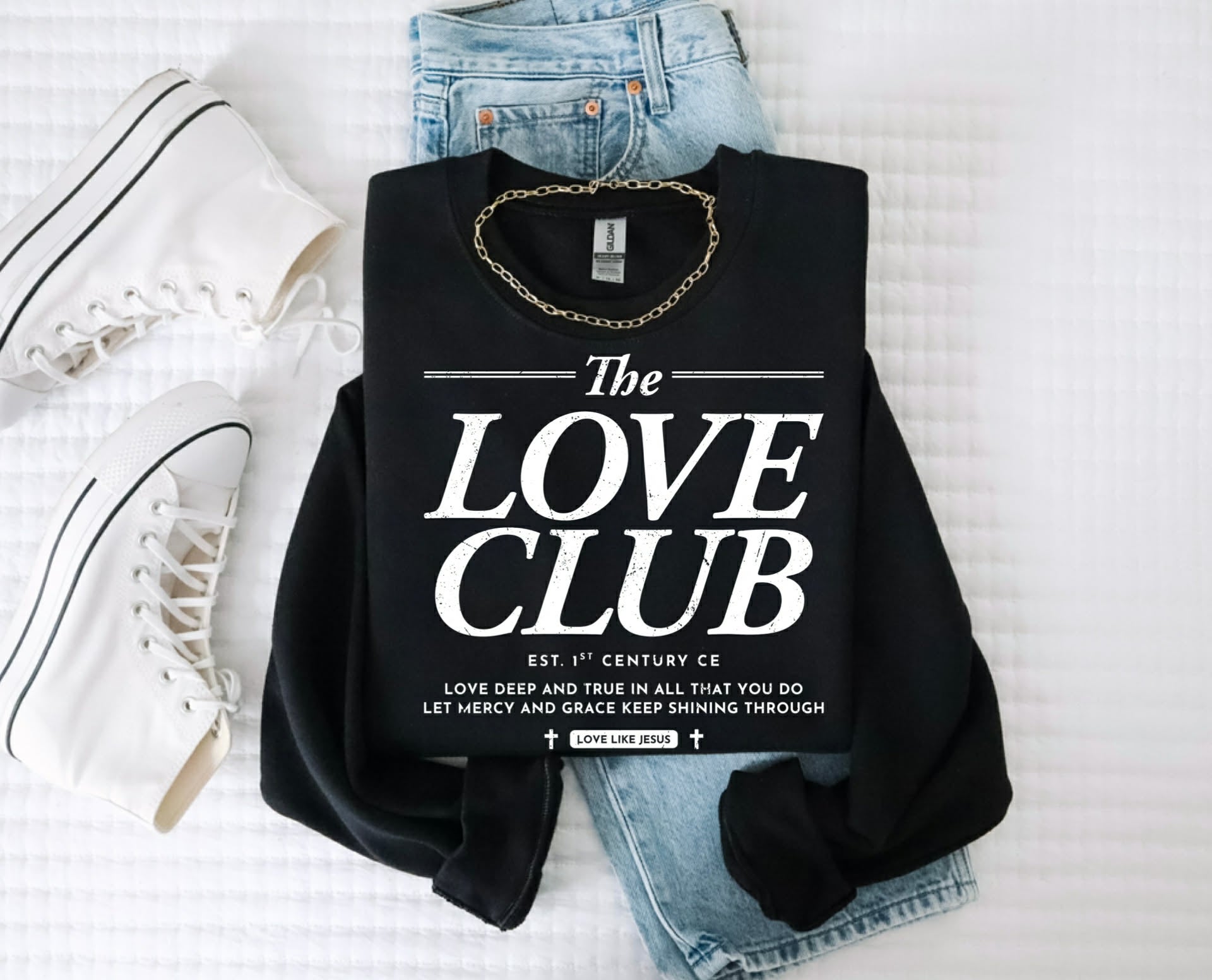 The Love Club (DTF Black Sweatshirt)
