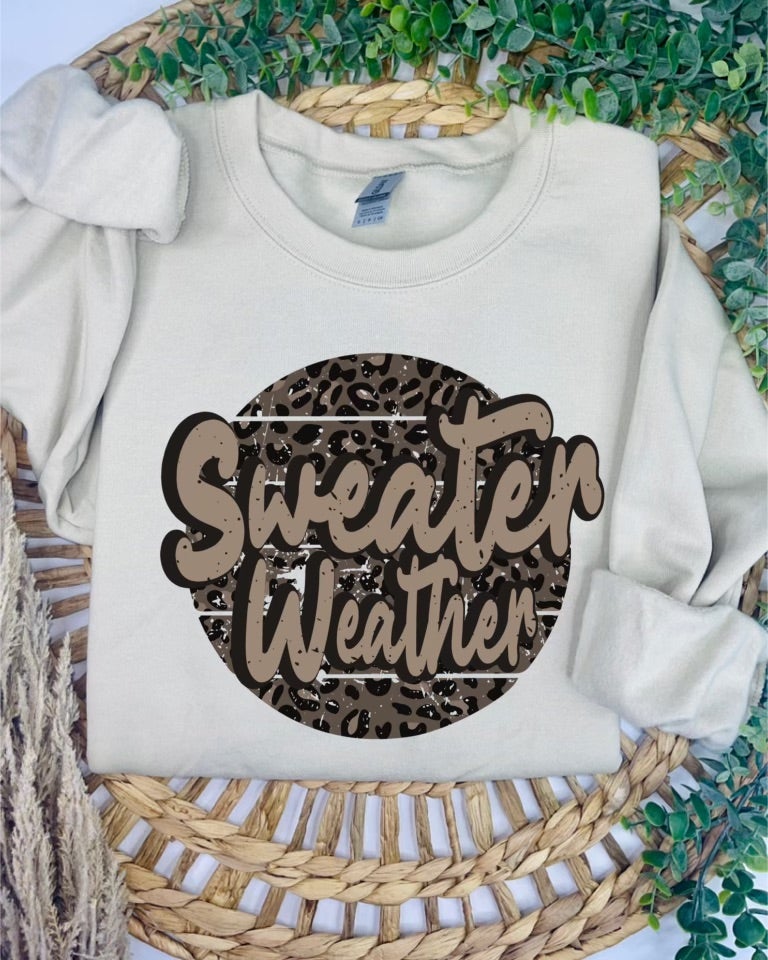 Sweater Weather Leopard (Sublimation Sweatshirt Mock-up)