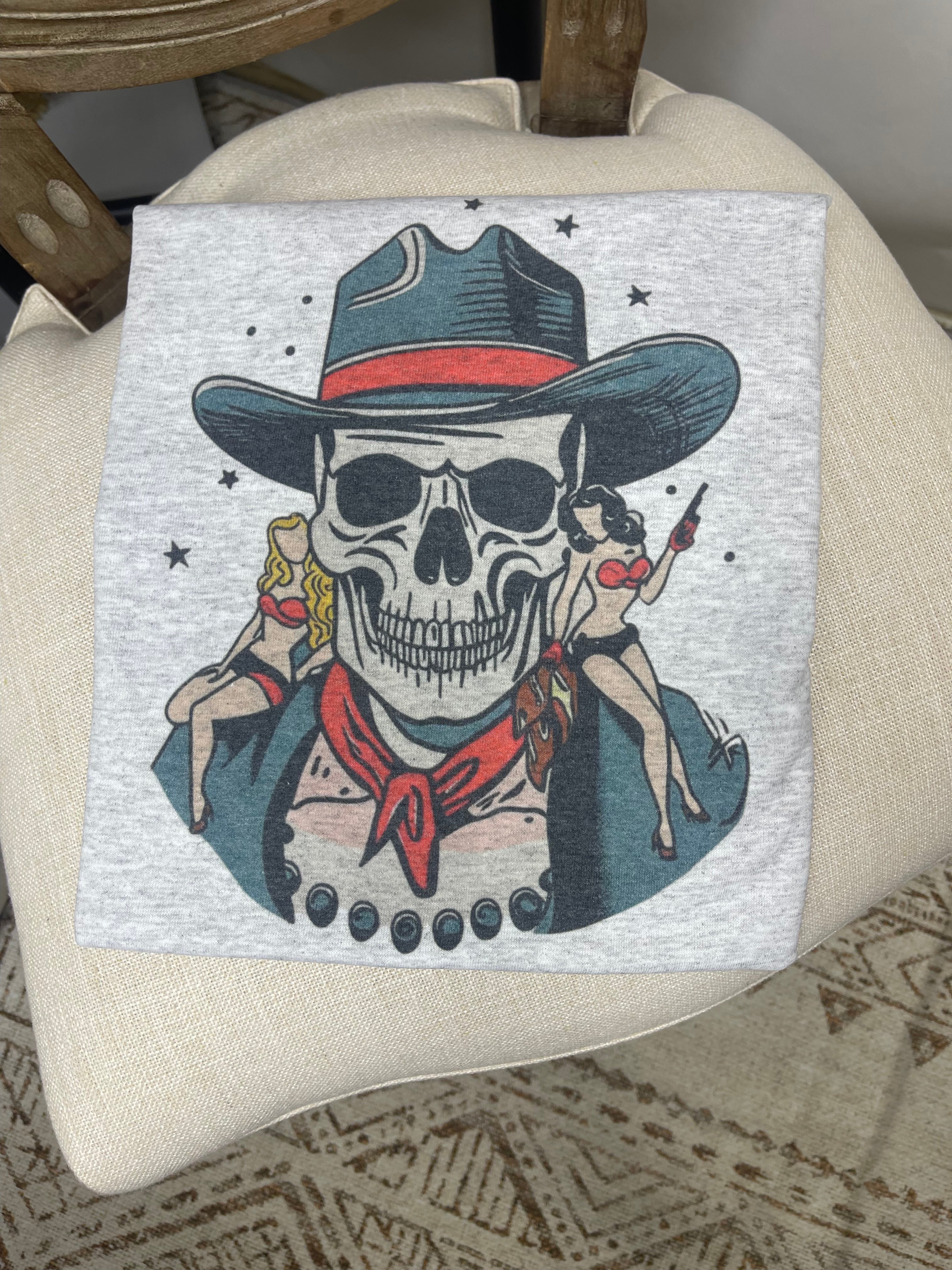 Skeleton with Pin-ups (Tee)