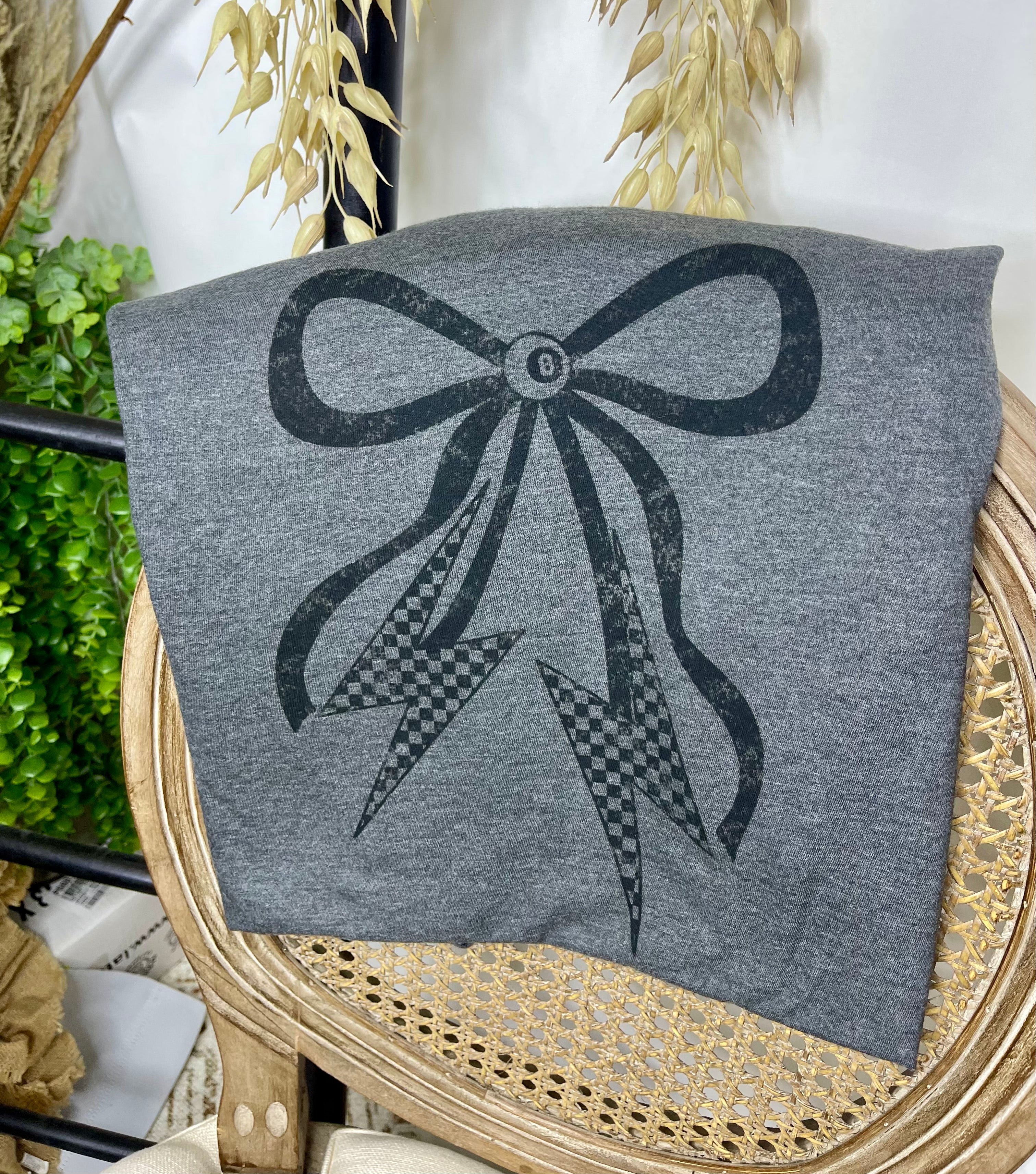 Bow and Checkered Bolts (Softstyle Tee)