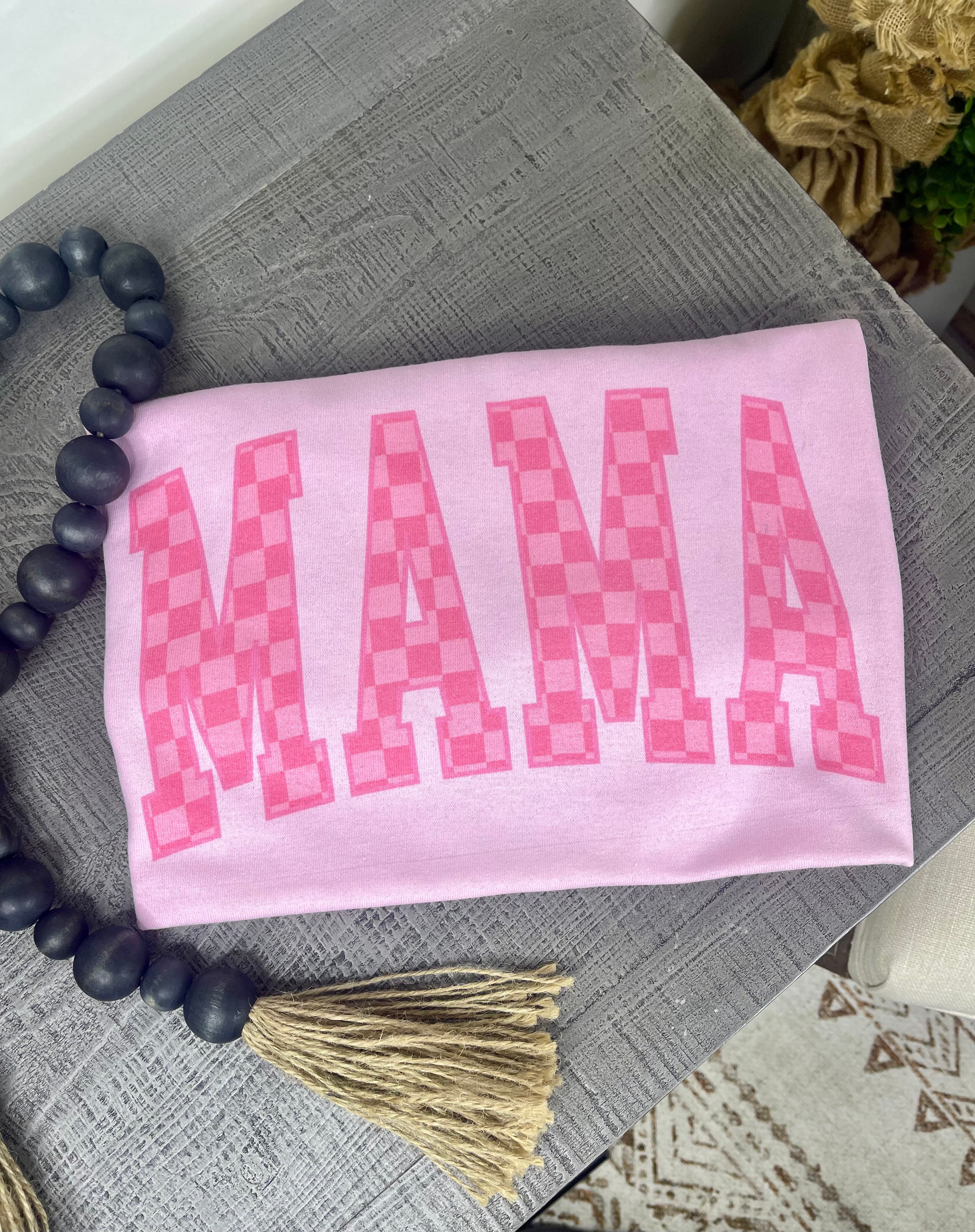 Checkered Pink Mama (Tee)