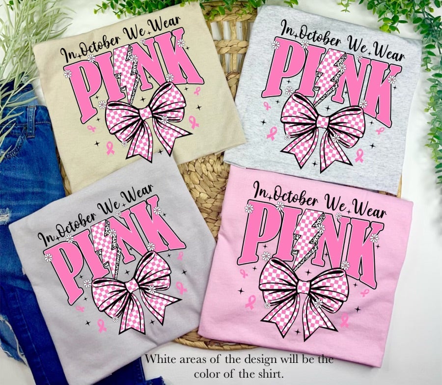 In October We Wear Pink Bow and Bolt (Tee) — another view