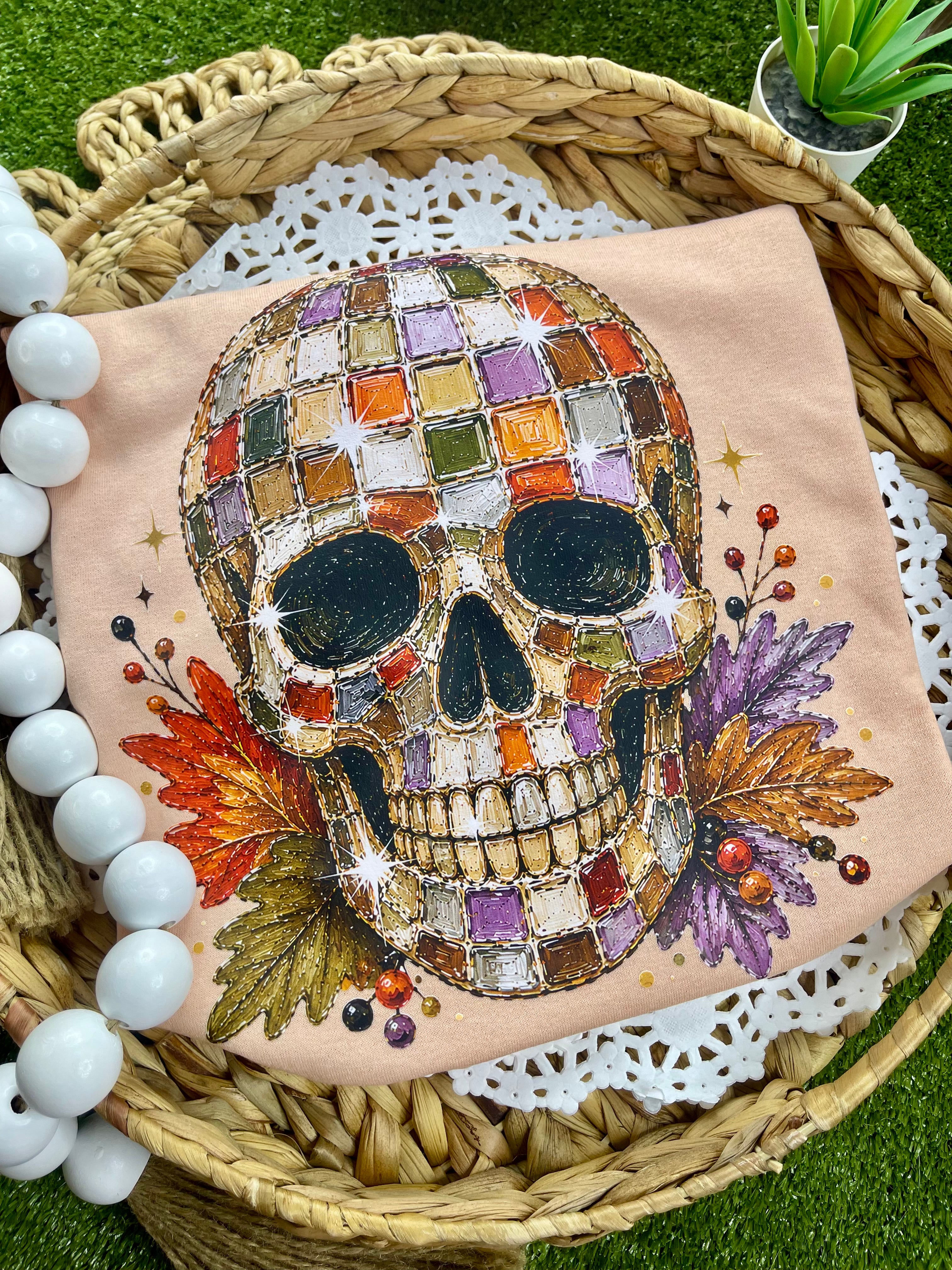 Stained Glass Skull