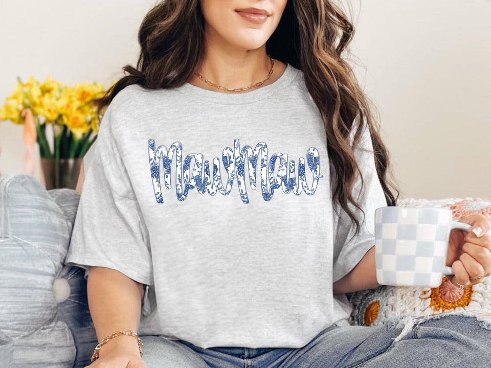 Navy Floral Maw Maw (Tee)